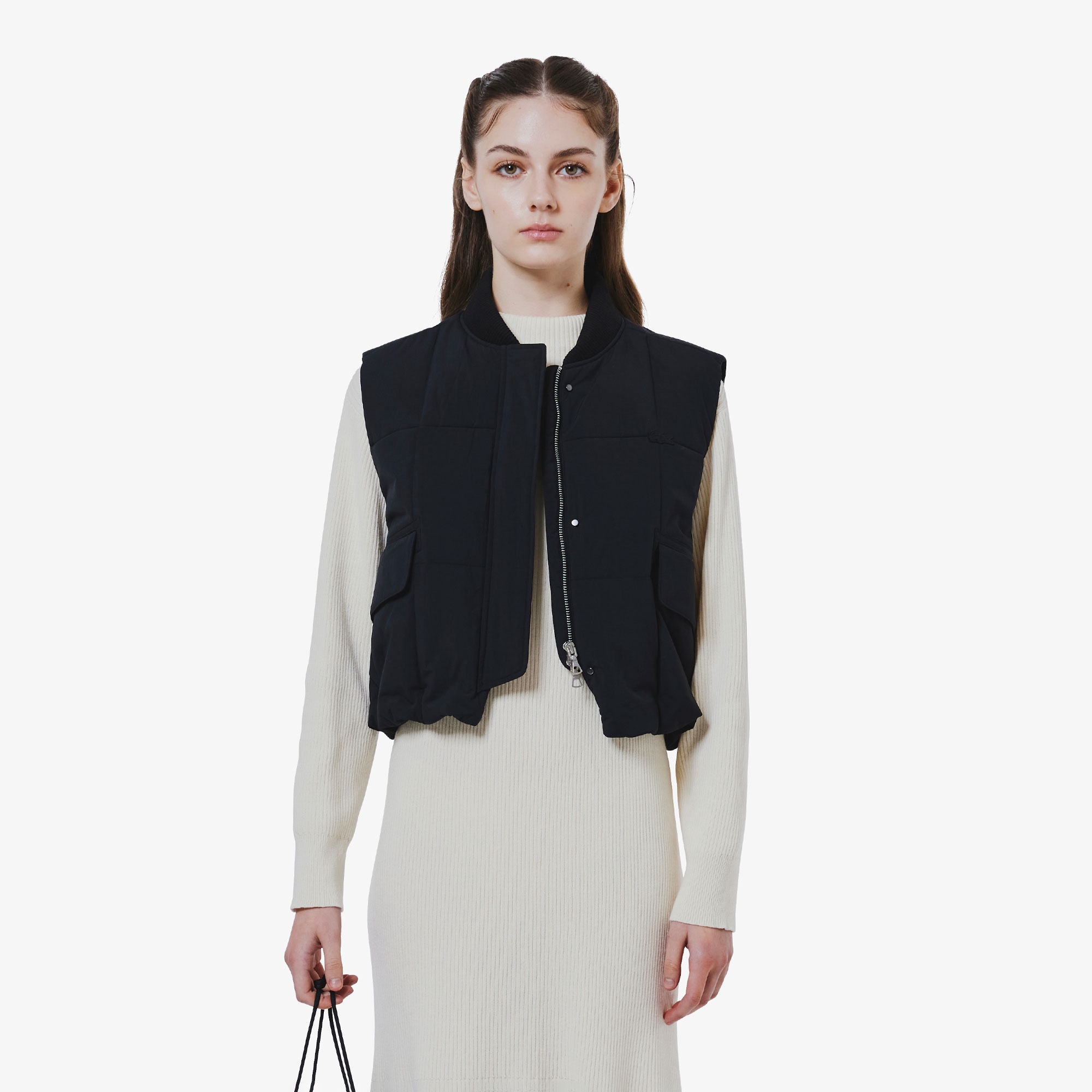 クロップド撥水中綿ベスト