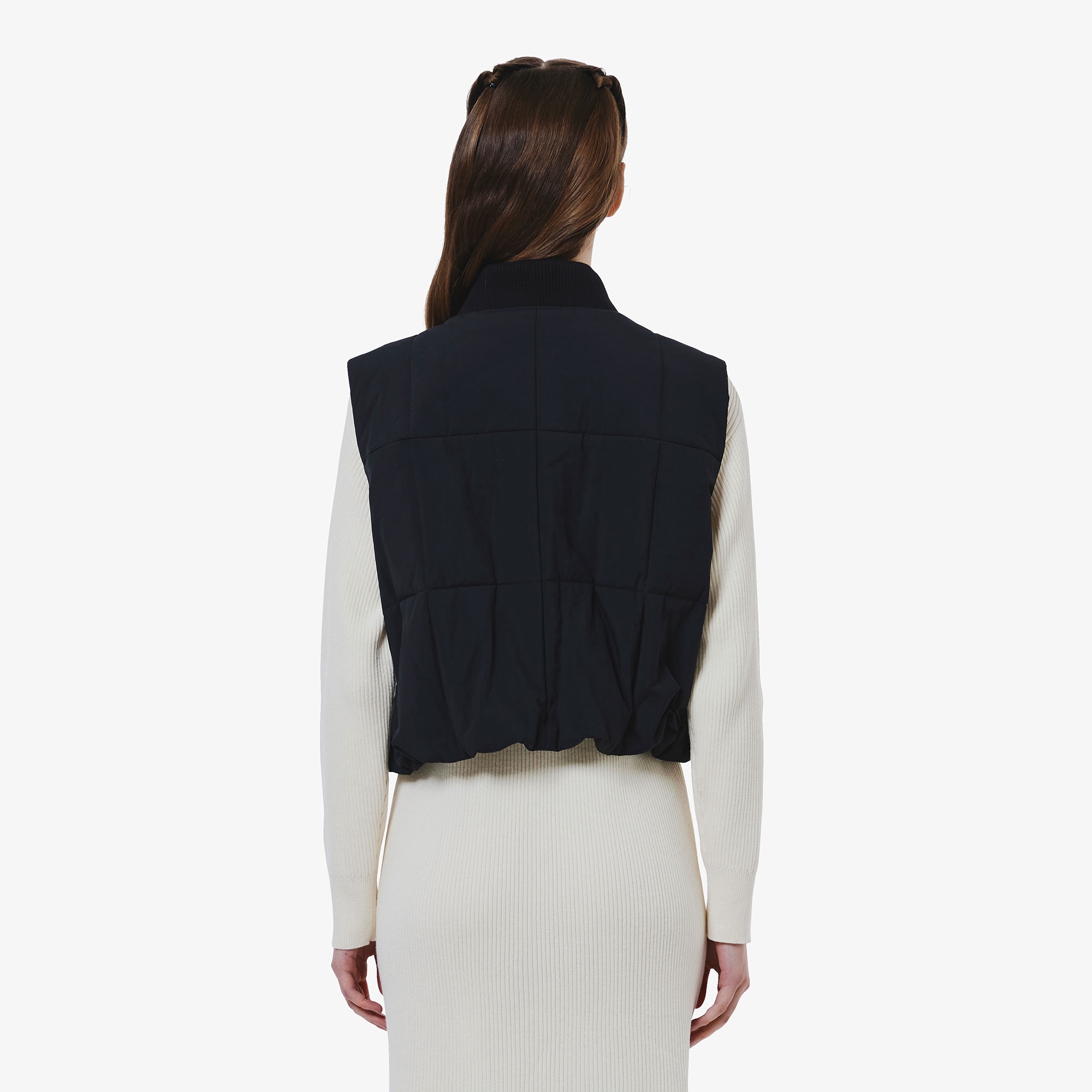 クロップド撥水中綿ベスト