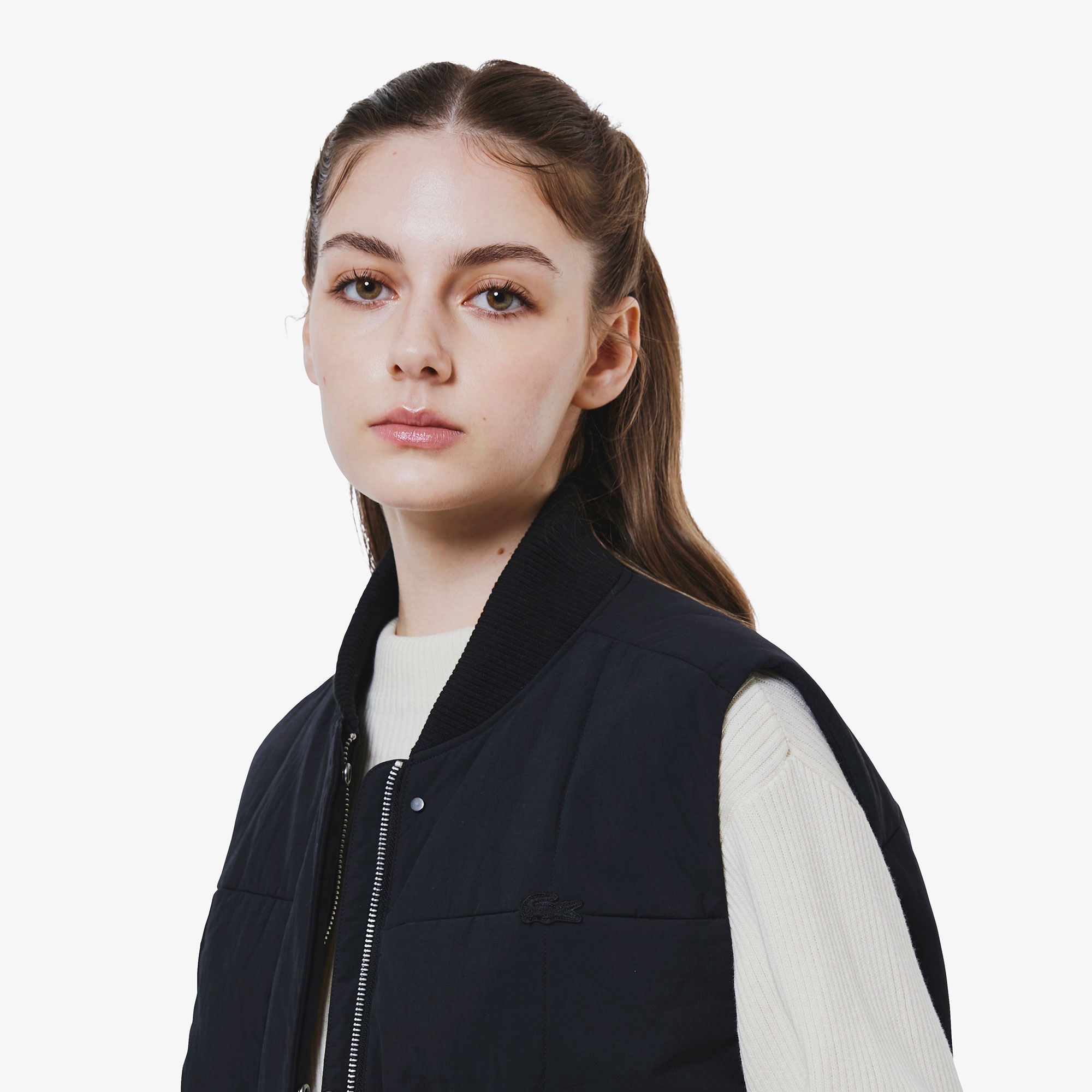 クロップド撥水中綿ベスト