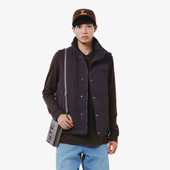 3377【希少・美品】ラコステ ラバーロゴ 2WAY フーディー ダウンベスト LACOSTE ダウンベスト ベスト 撥水 バックステッチダウンベスト