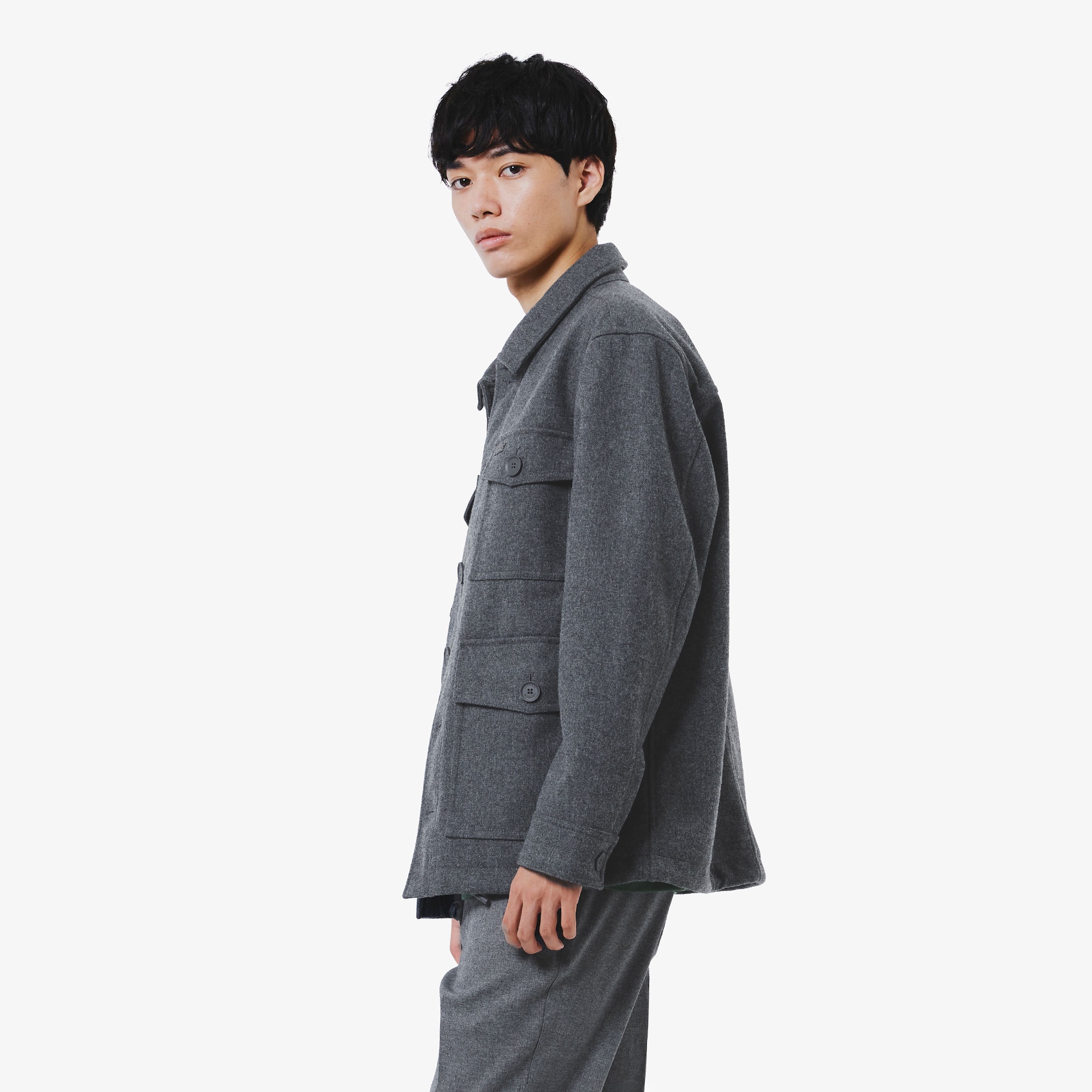 ウールブレンド3レイヤージャケット