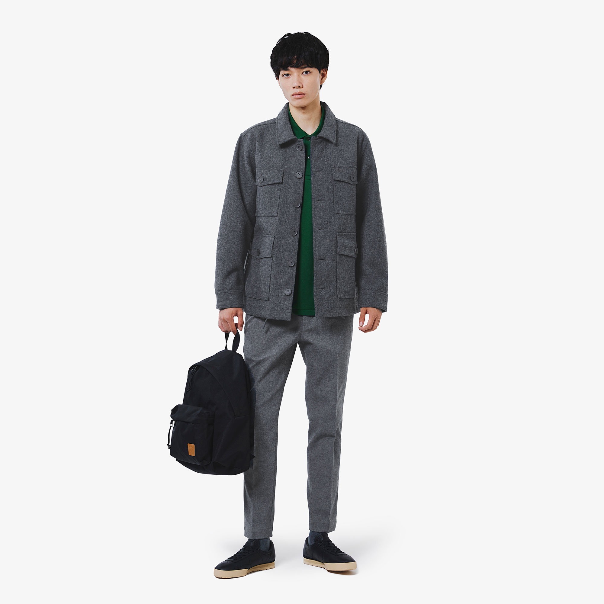 ウールブレンド3レイヤージャケット