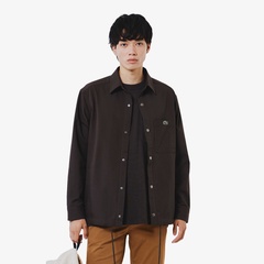 LACOSTE ボタンジャケット 黒/白 ストライプ　リバーシブル リバーシブルスナップボタンシャツ CH4735 - ラコステ（LACOSTE