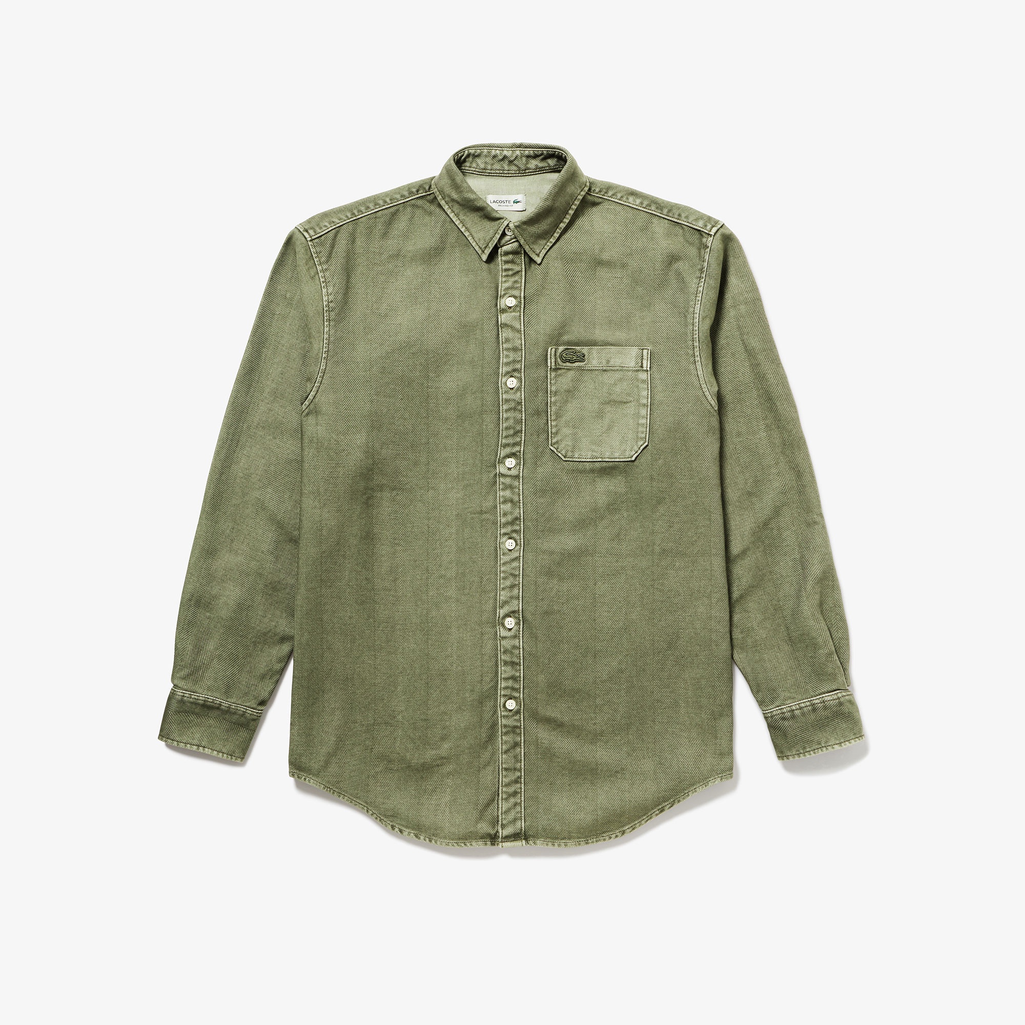 ウォッシュドヘリンボーンネルシャツ