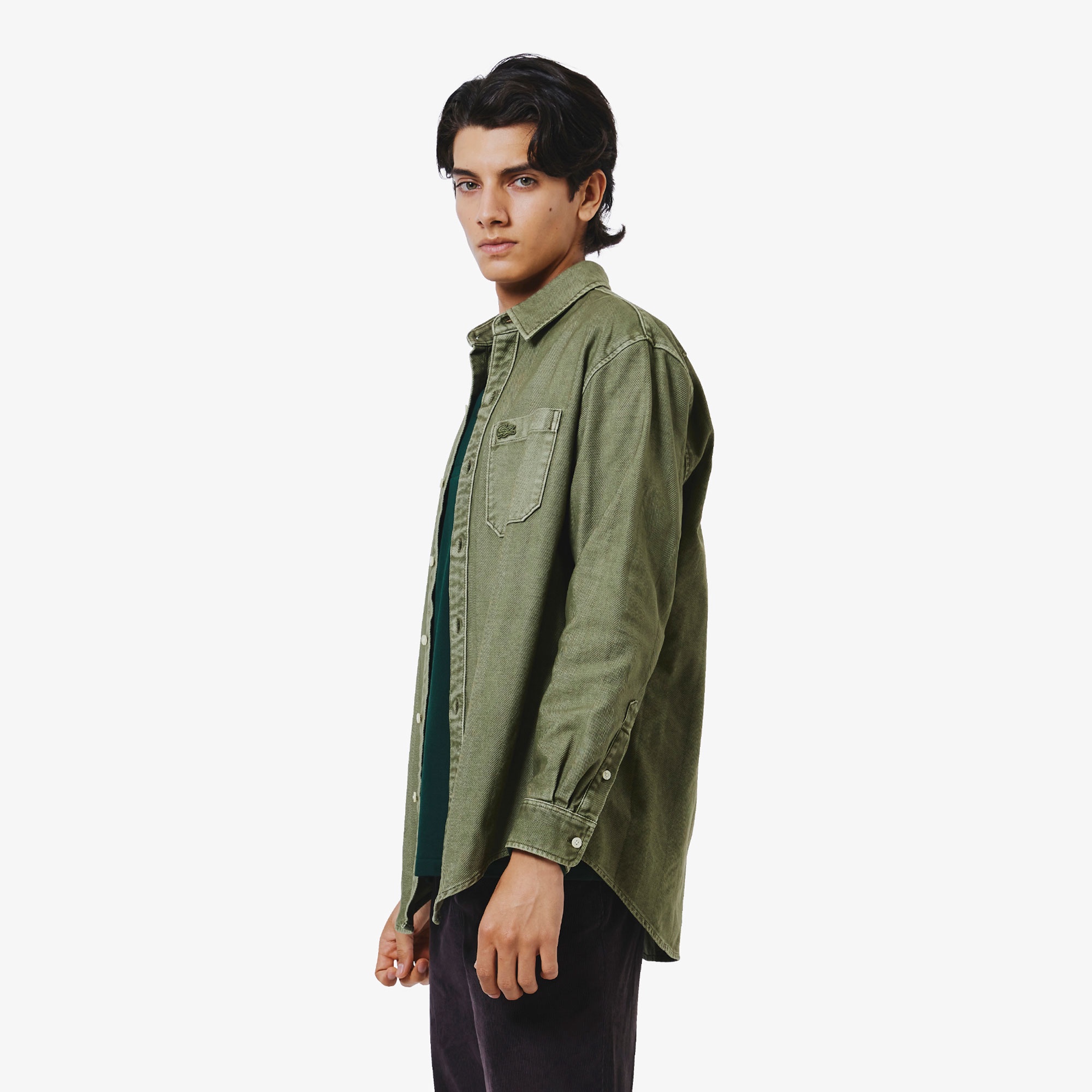 ウォッシュドヘリンボーンネルシャツ