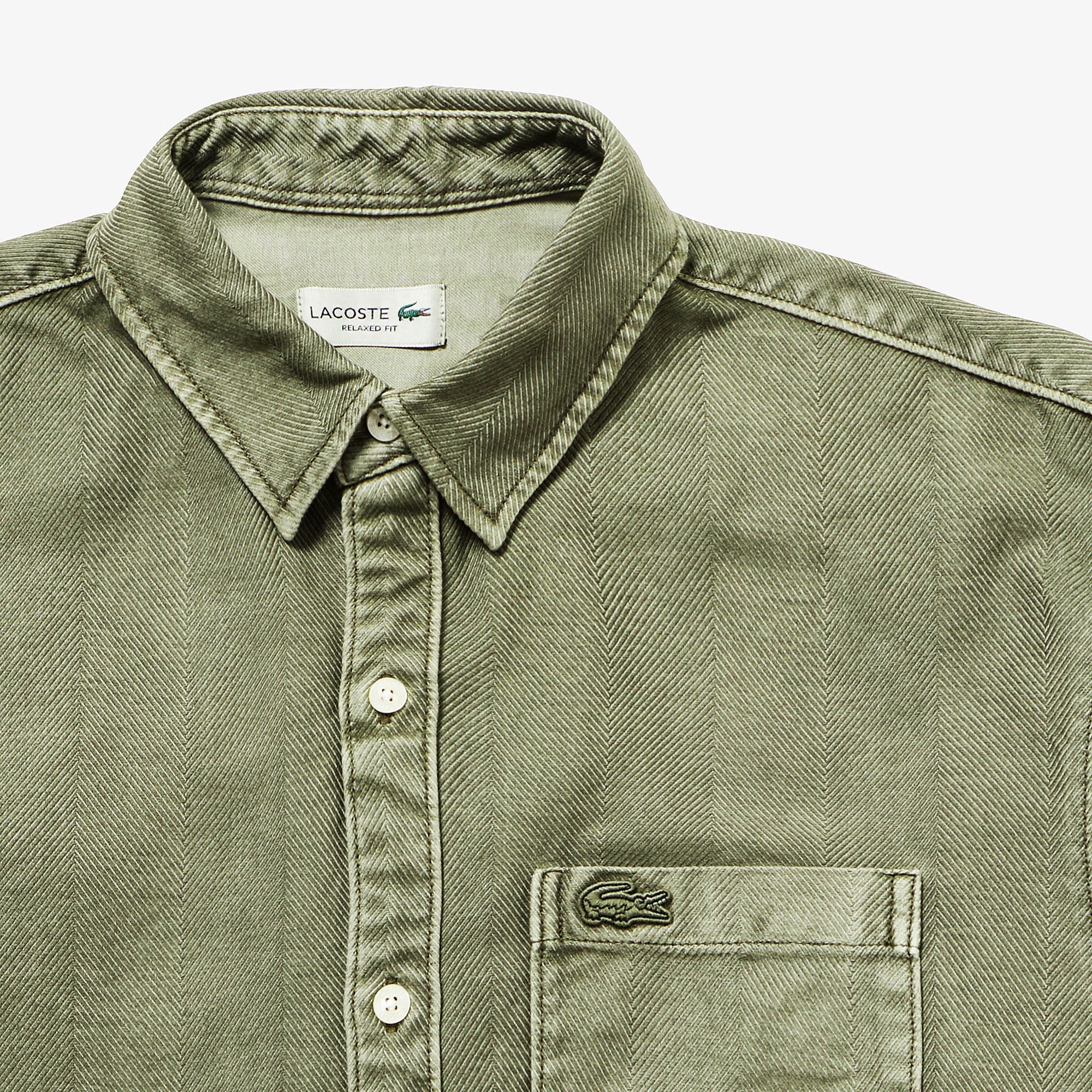 ウォッシュドヘリンボーンネルシャツ