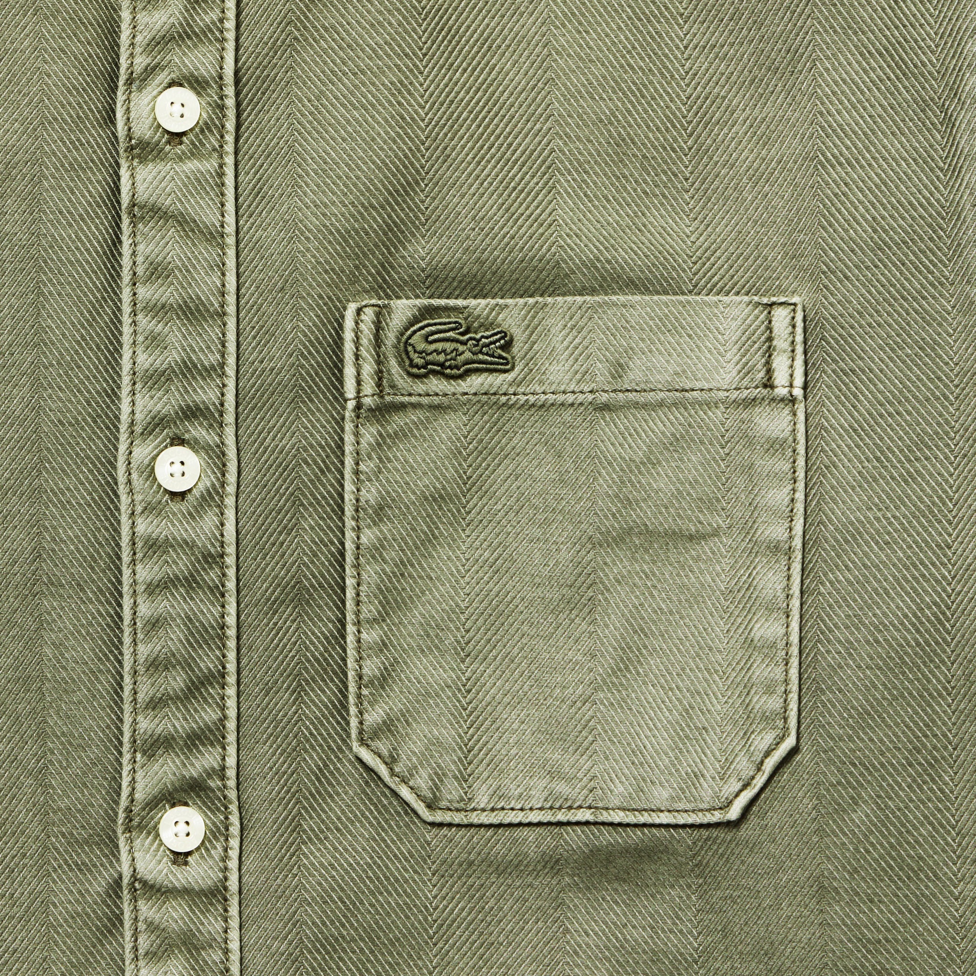 ウォッシュドヘリンボーンネルシャツ