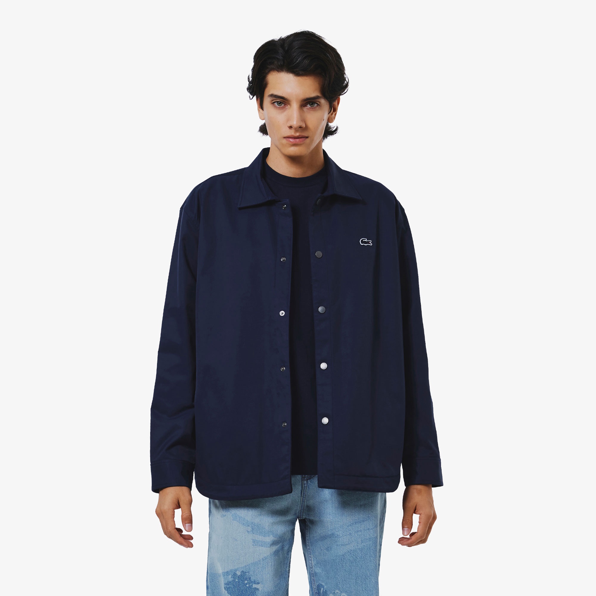 LACOSTE グレー シャツジャケット ラコステ LACOSTE リバーシブルシャツ（グレー） - ファッション