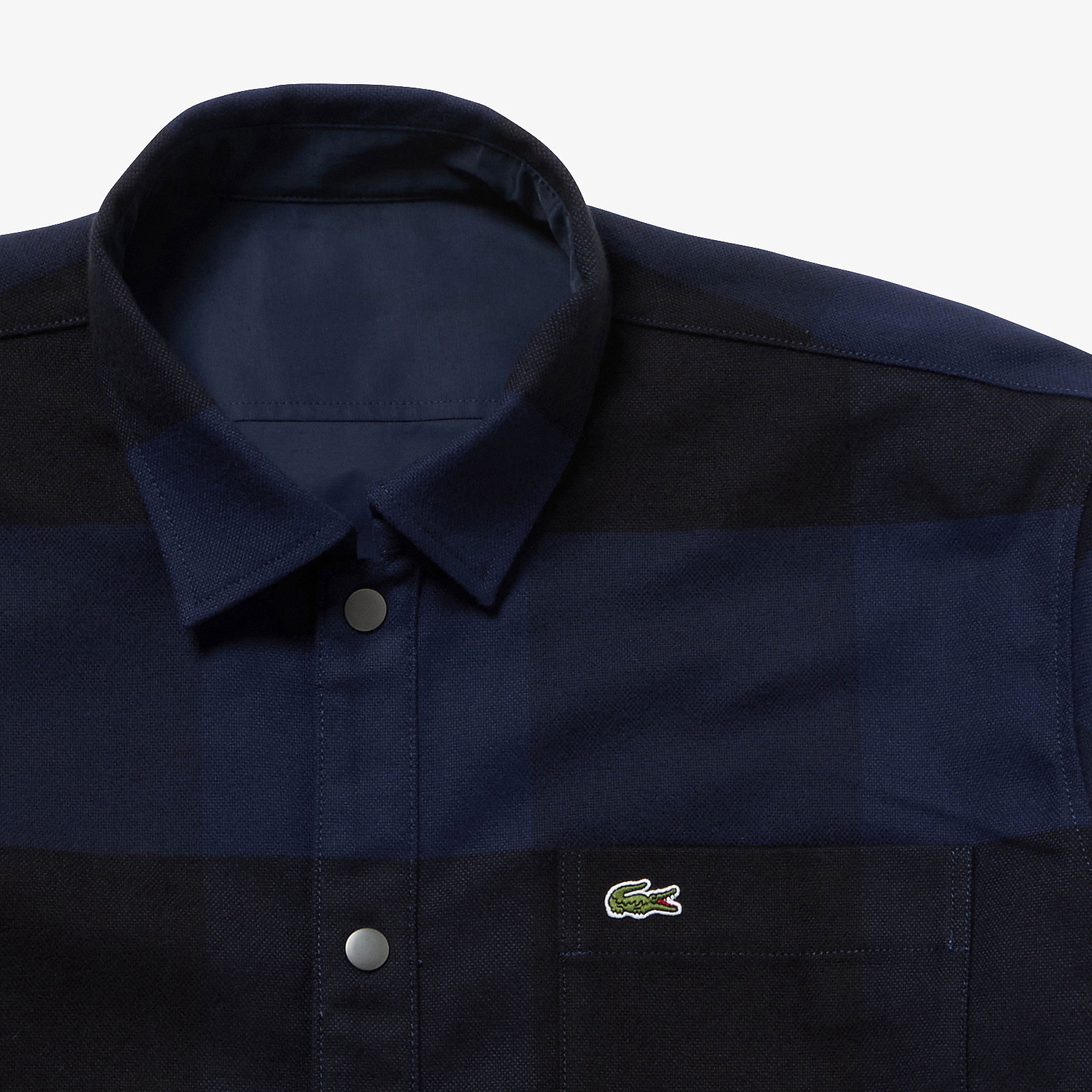 プレーン×バッファローチェックリバーシブルシャツアウター