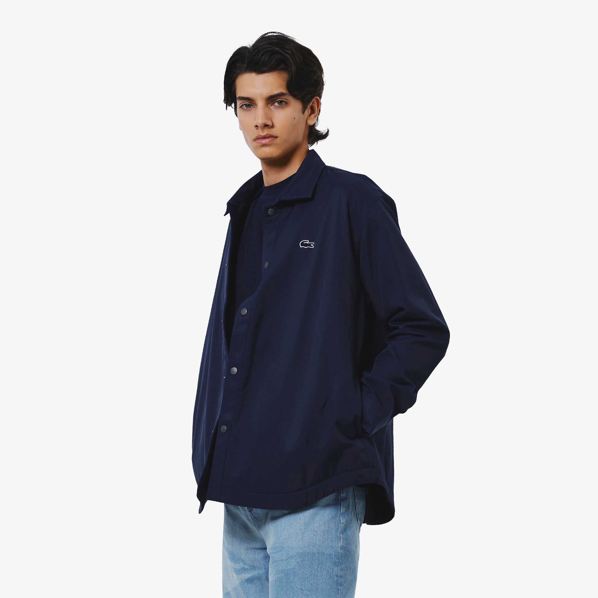 プレーン×バッファローチェックリバーシブルシャツアウター