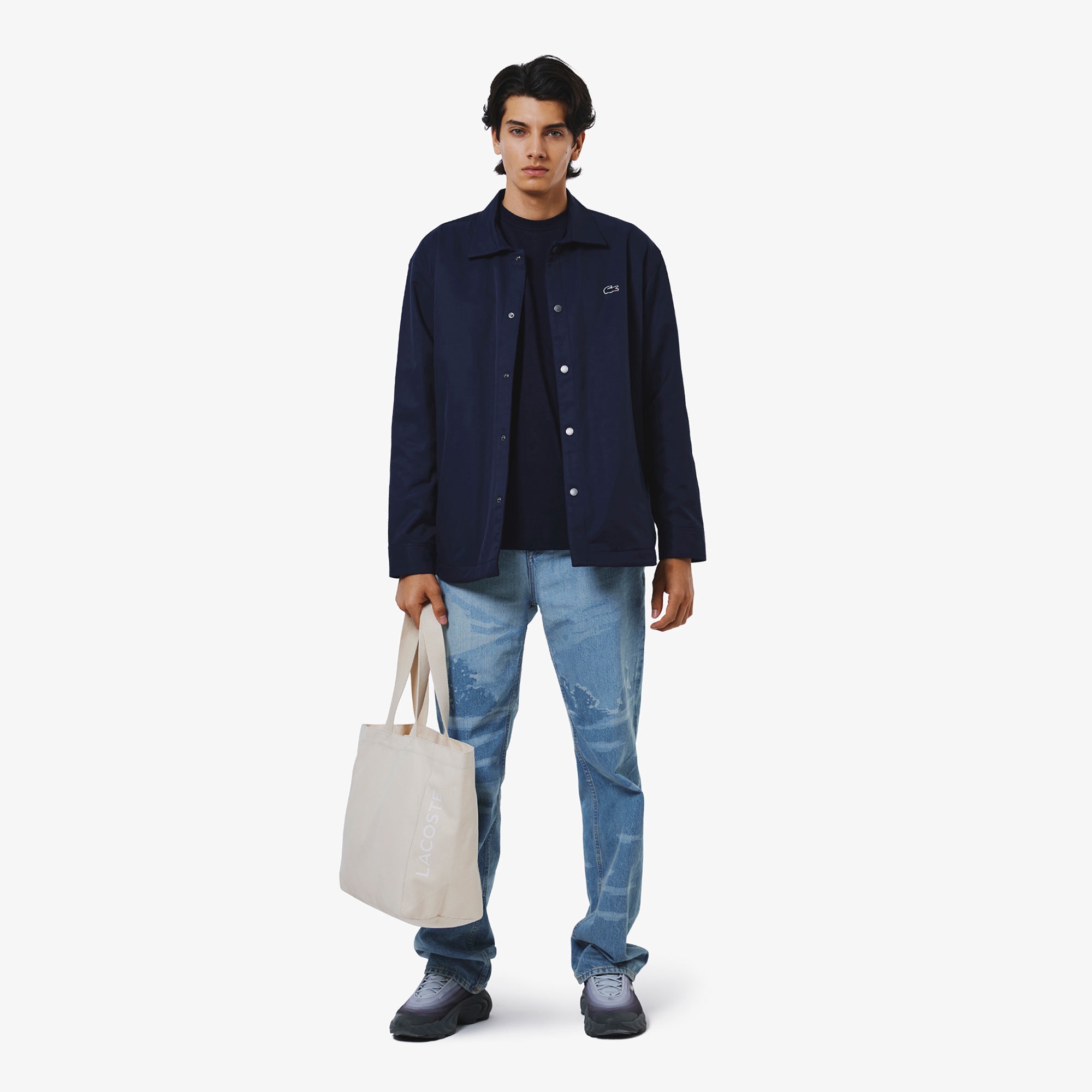 プレーン×バッファローチェックリバーシブルシャツアウター