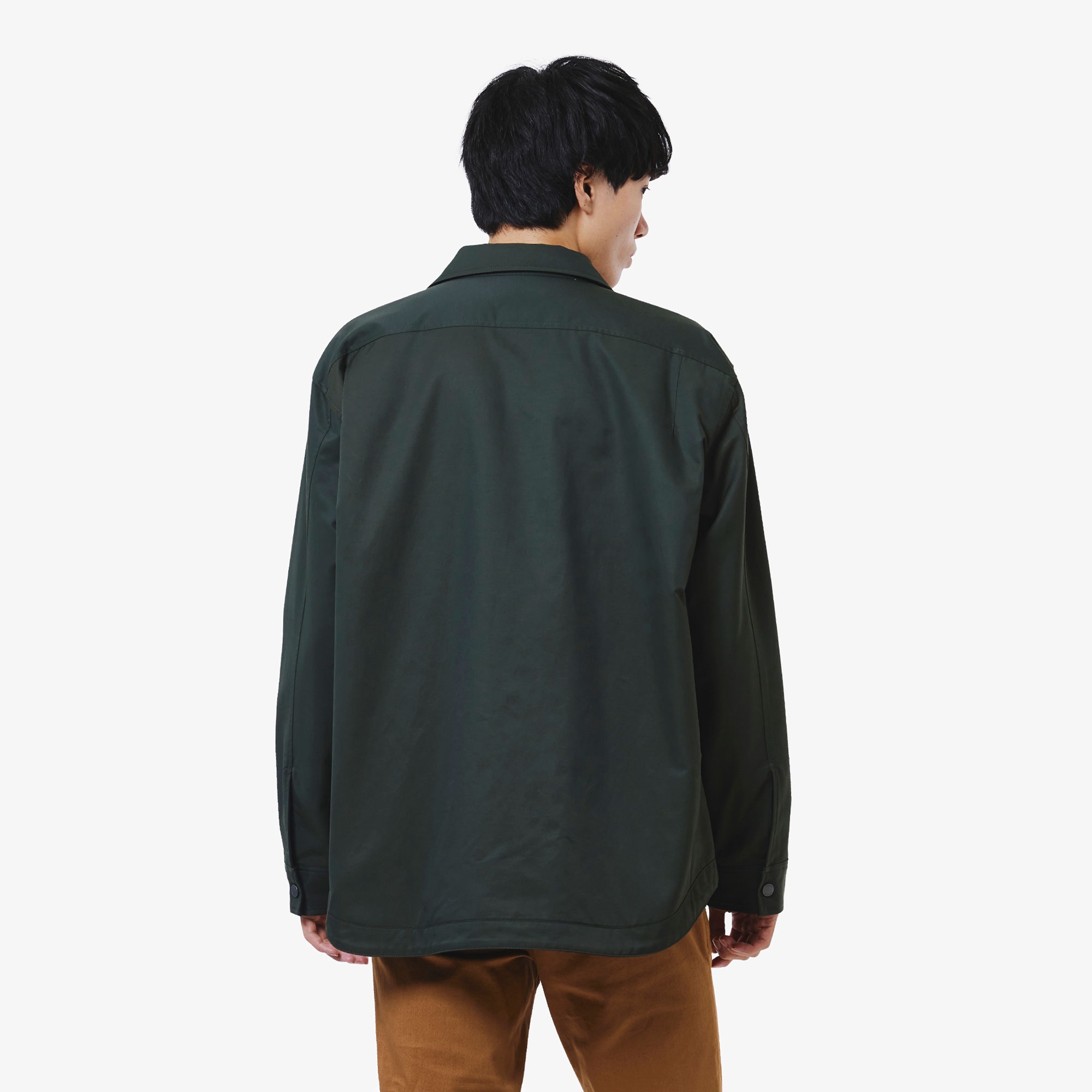 プレーン×バッファローチェックリバーシブルシャツアウター