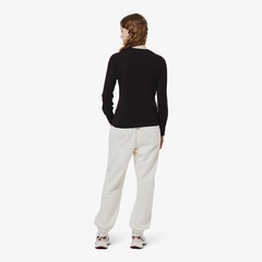 LACOSTE ホワイト ガウチョパンツ 34サイズ センタープレスワイドイージーパンツ HF010J - ラコステ