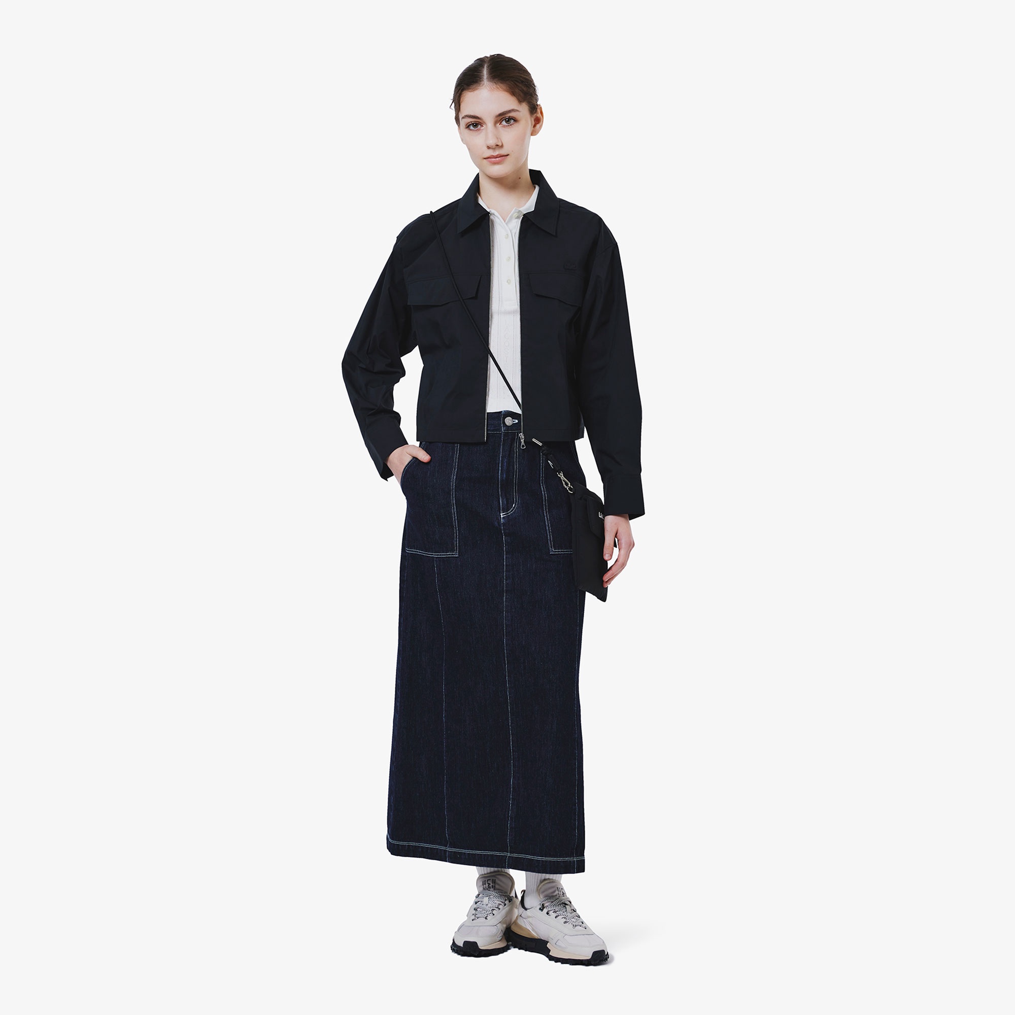 ベイカーデニムスカート