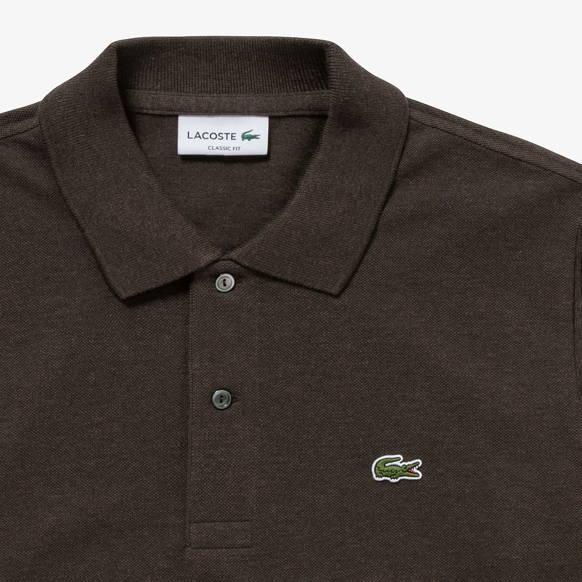 長袖 リブ カラ-ポロシャツ L1313 （杢・長袖)