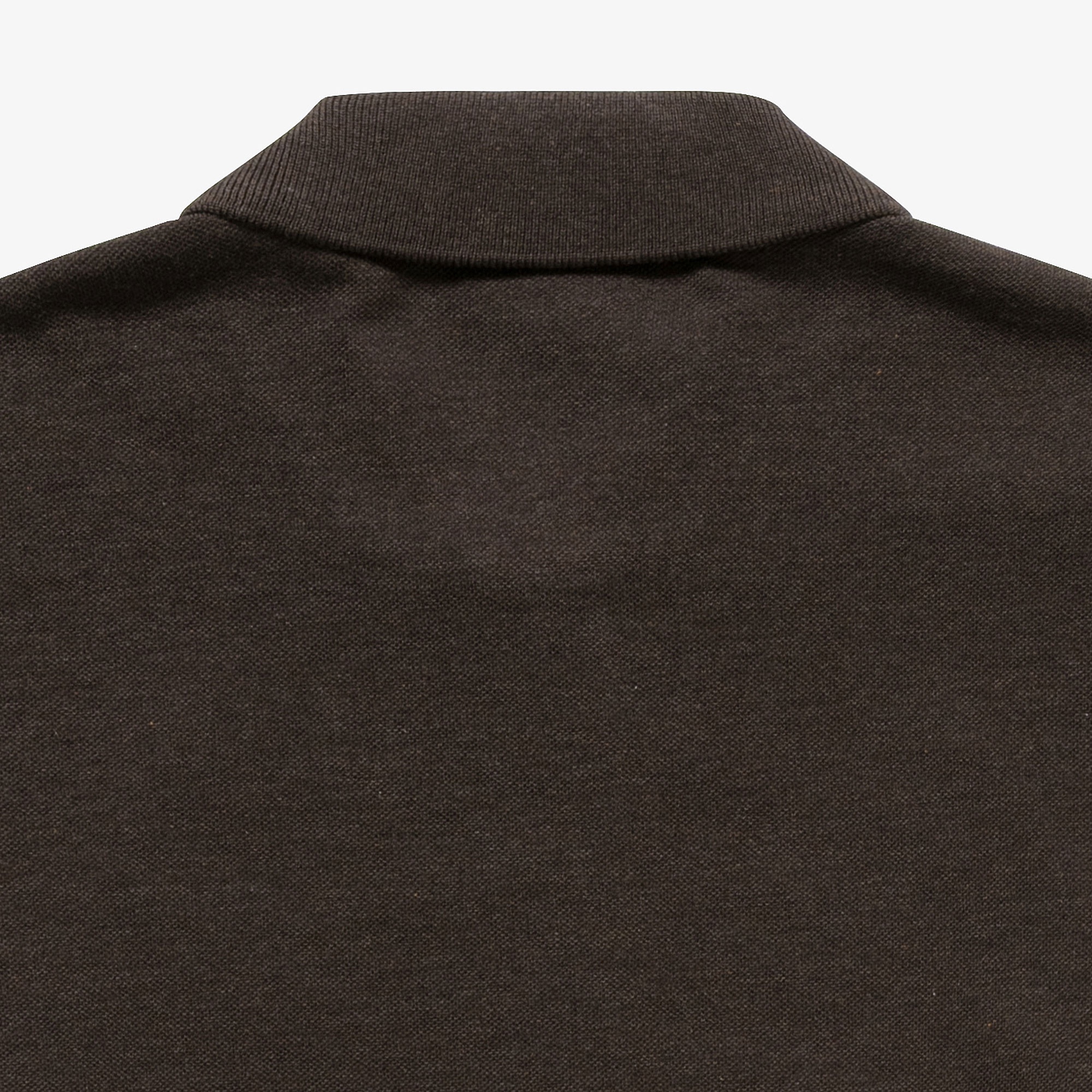 長袖 リブ カラ-ポロシャツ L1313 （杢・長袖)