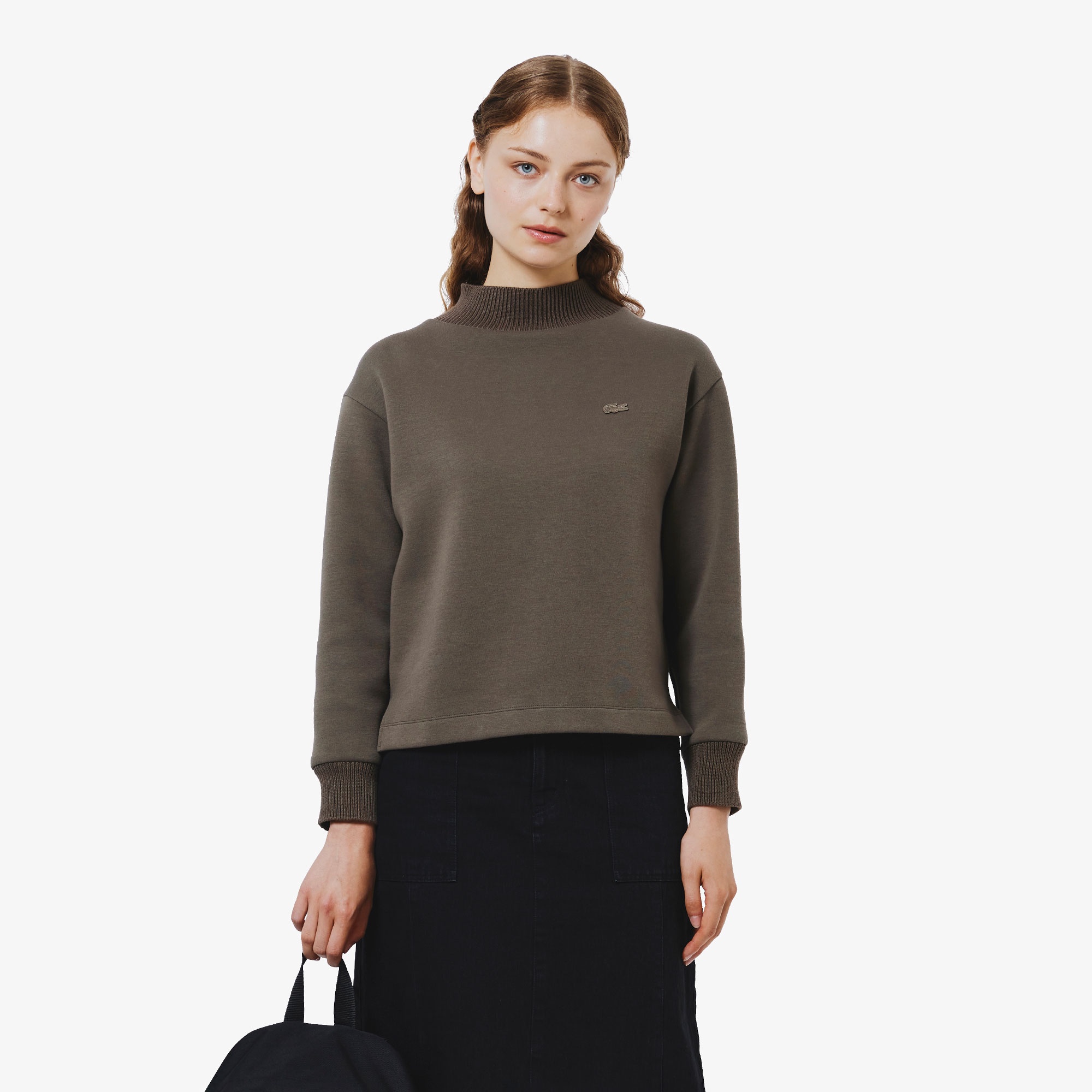 【美品】Lacoste ラコステ 幾何学模様 ニットセーター L LACOSTE ニット セーター ヘビーウェイト ウールチルデンニット