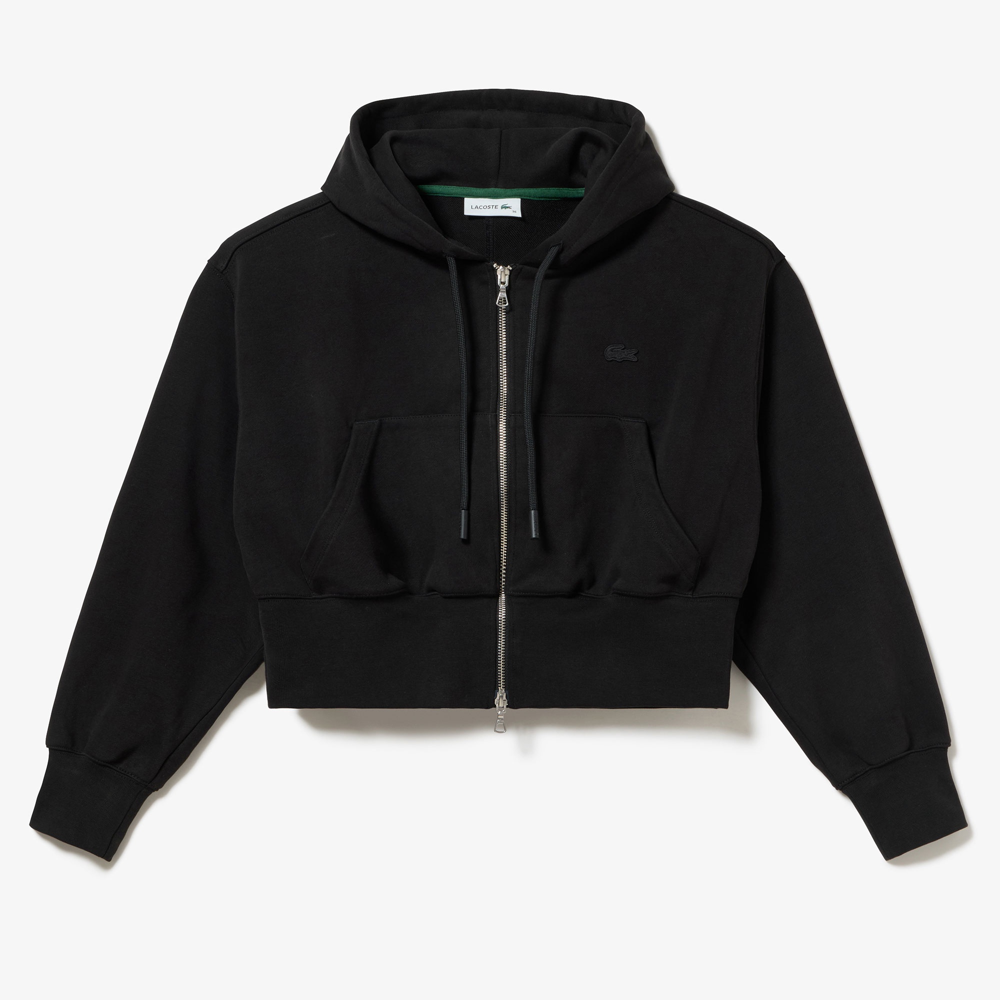 裏パイルクロップドジップフーディー