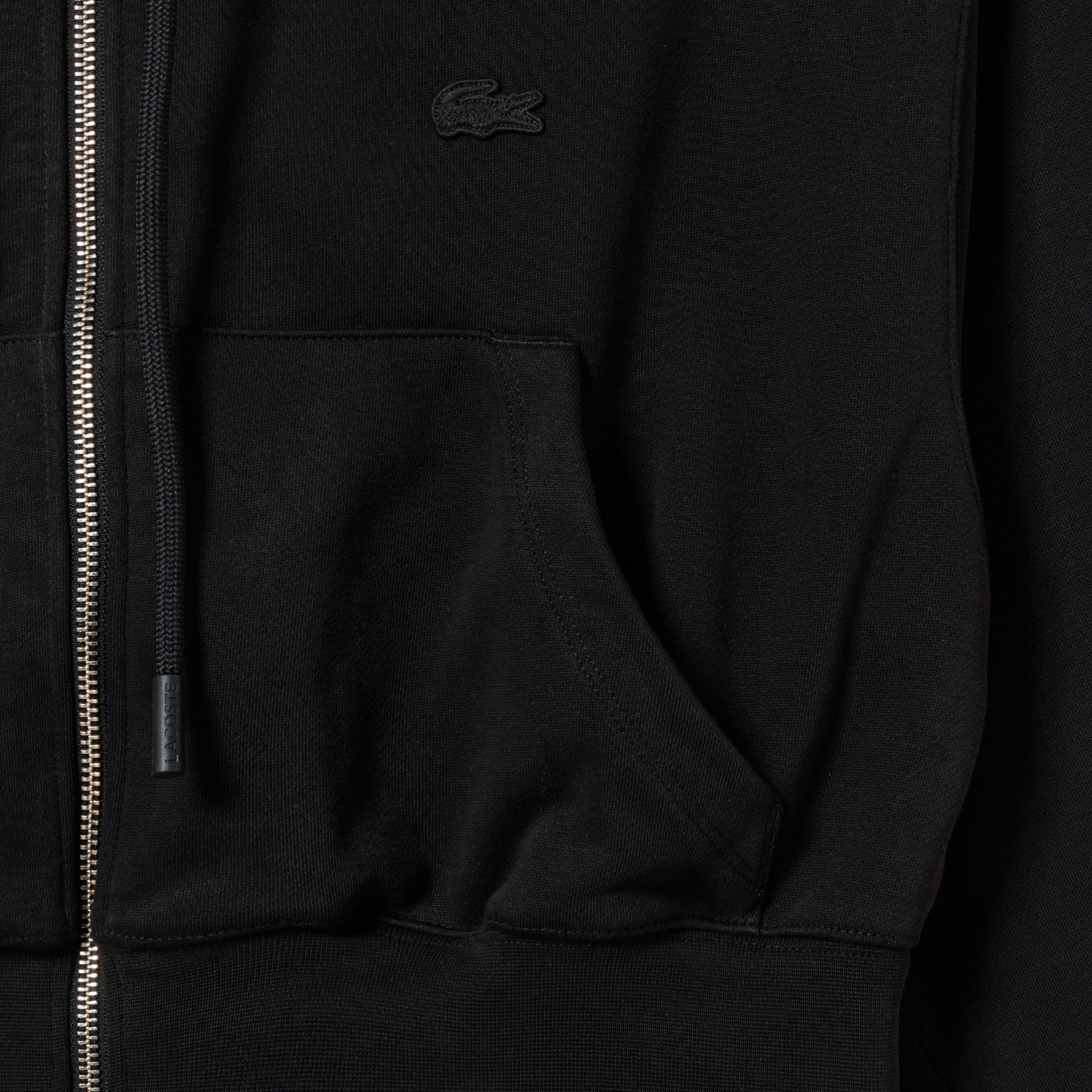 裏パイルクロップドジップフーディー