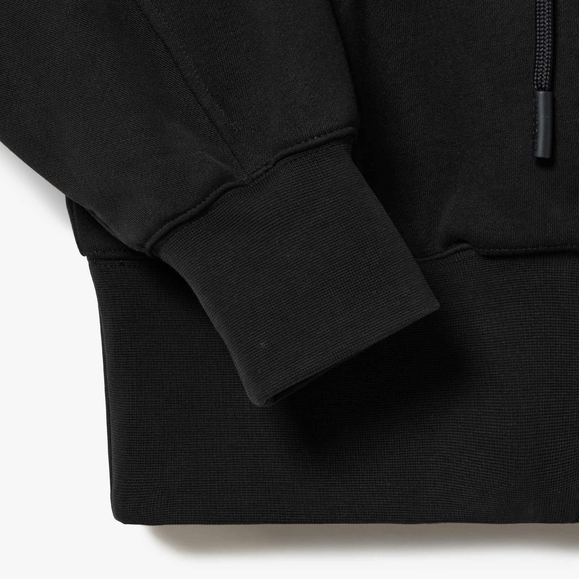 裏パイルクロップドジップフーディー