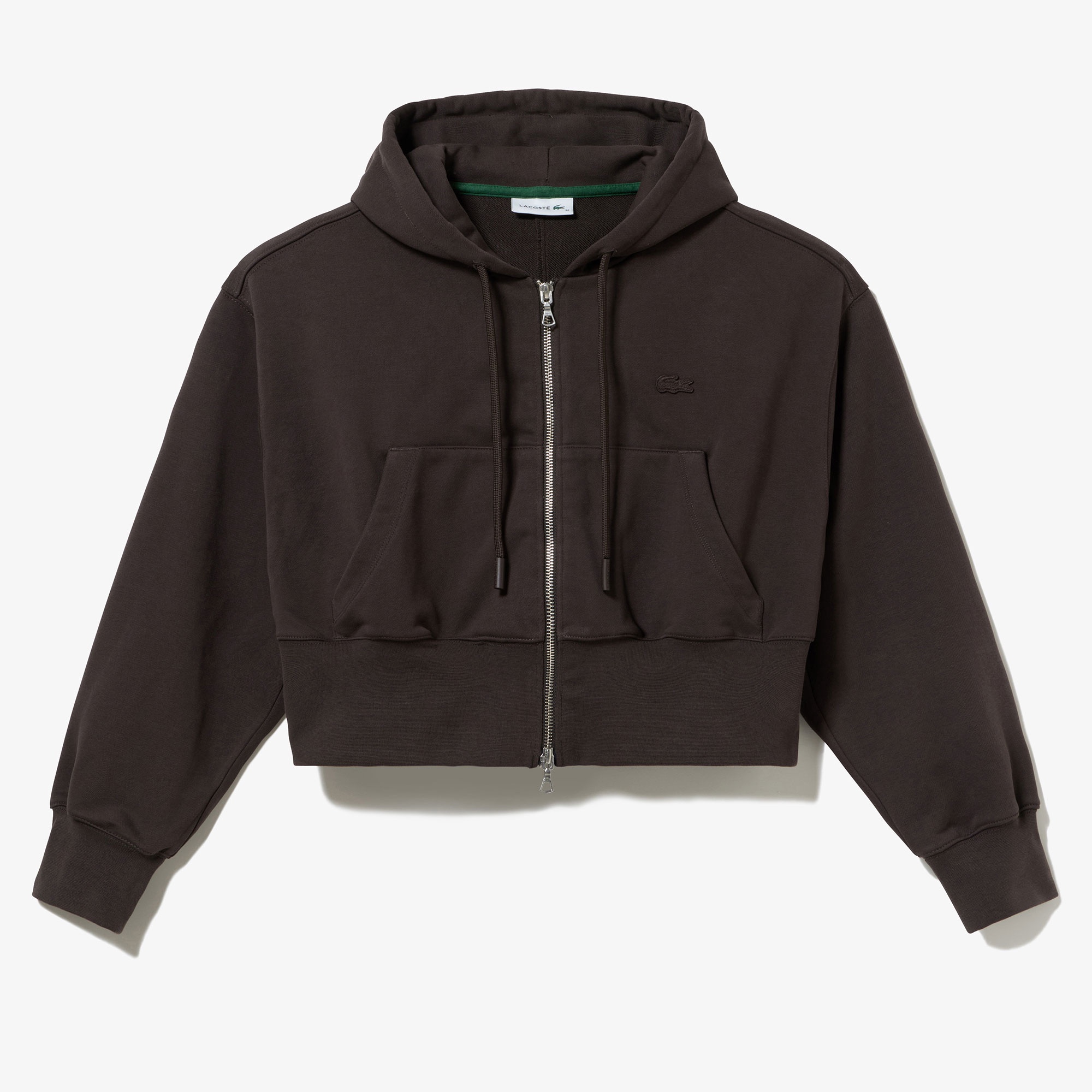 裏パイルクロップドジップフーディー