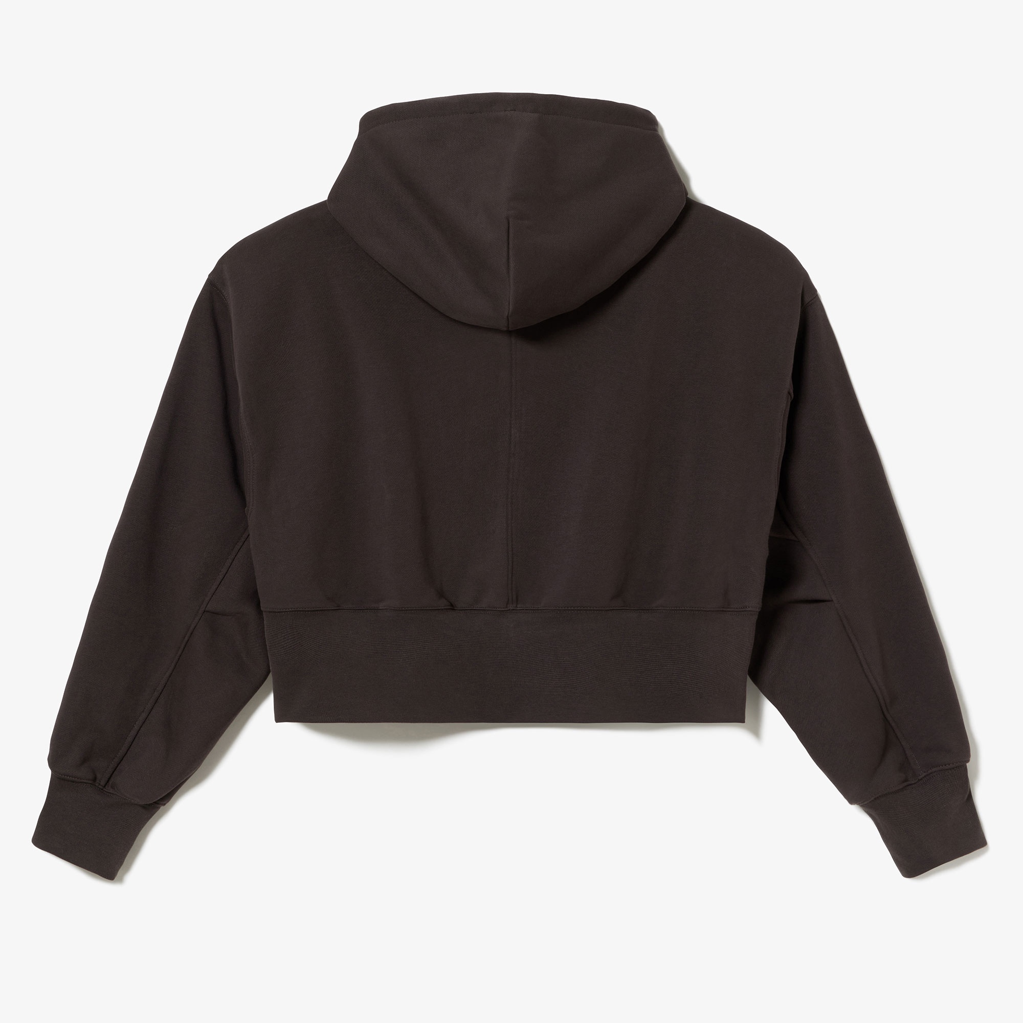 裏パイルクロップドジップフーディー