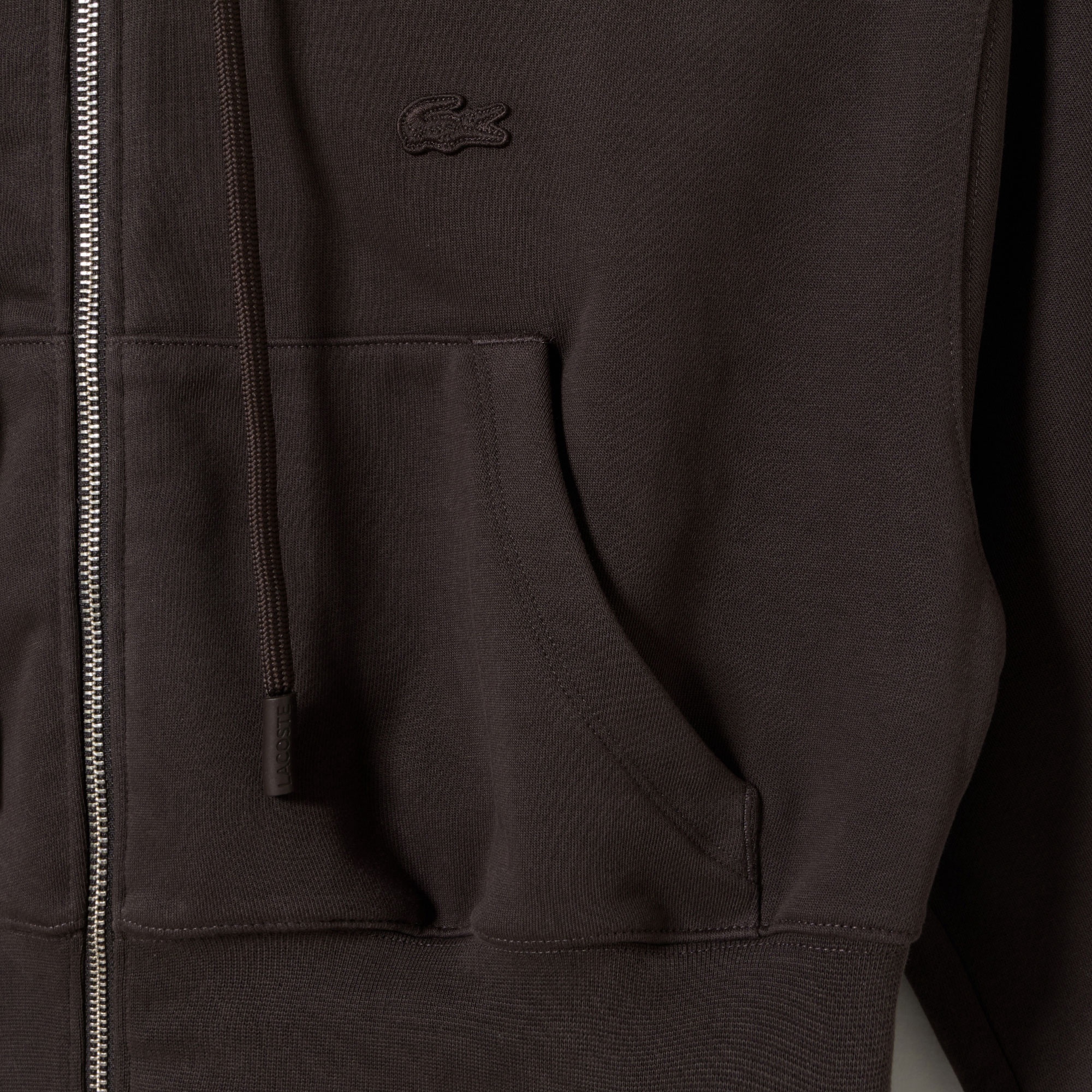 裏パイルクロップドジップフーディー