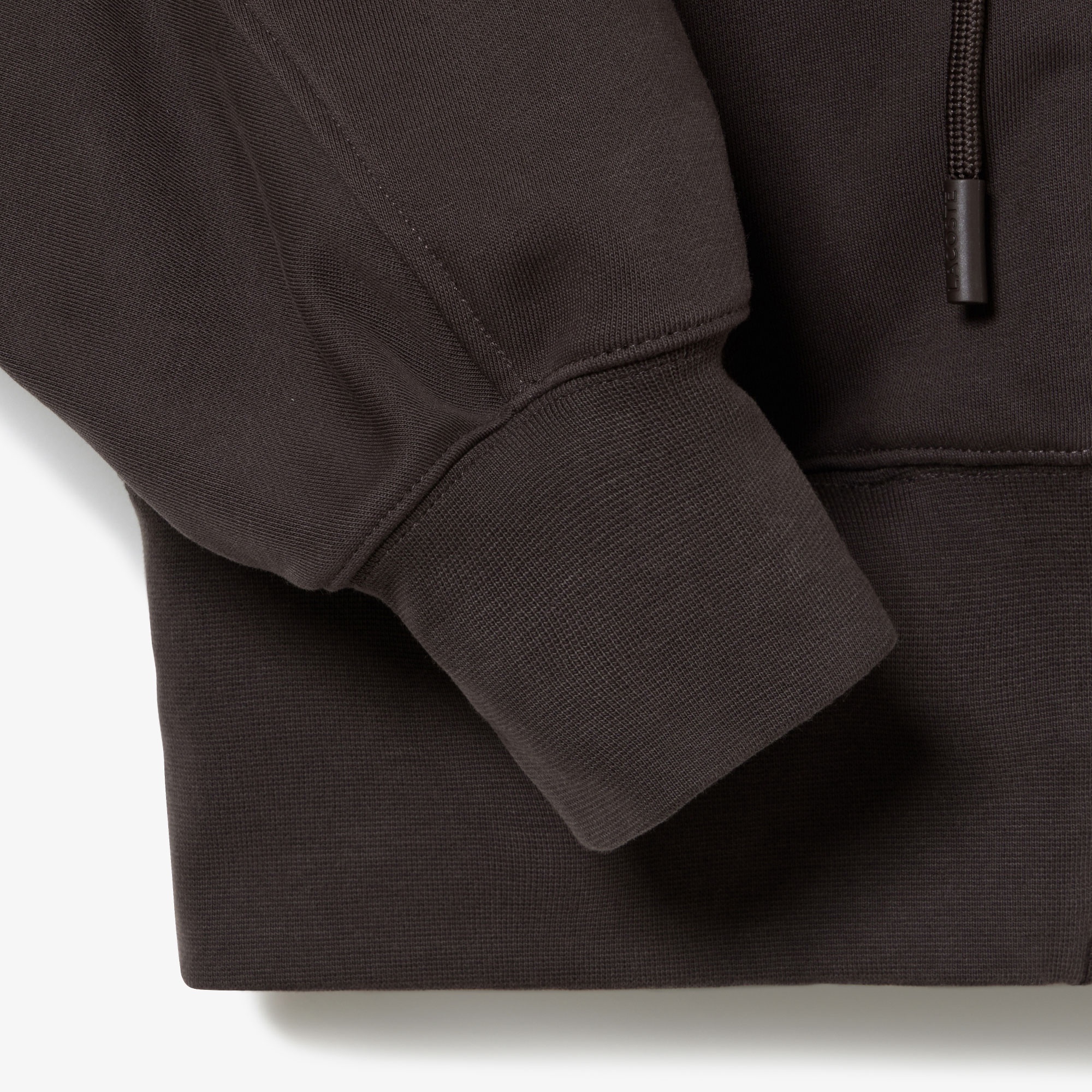 裏パイルクロップドジップフーディー