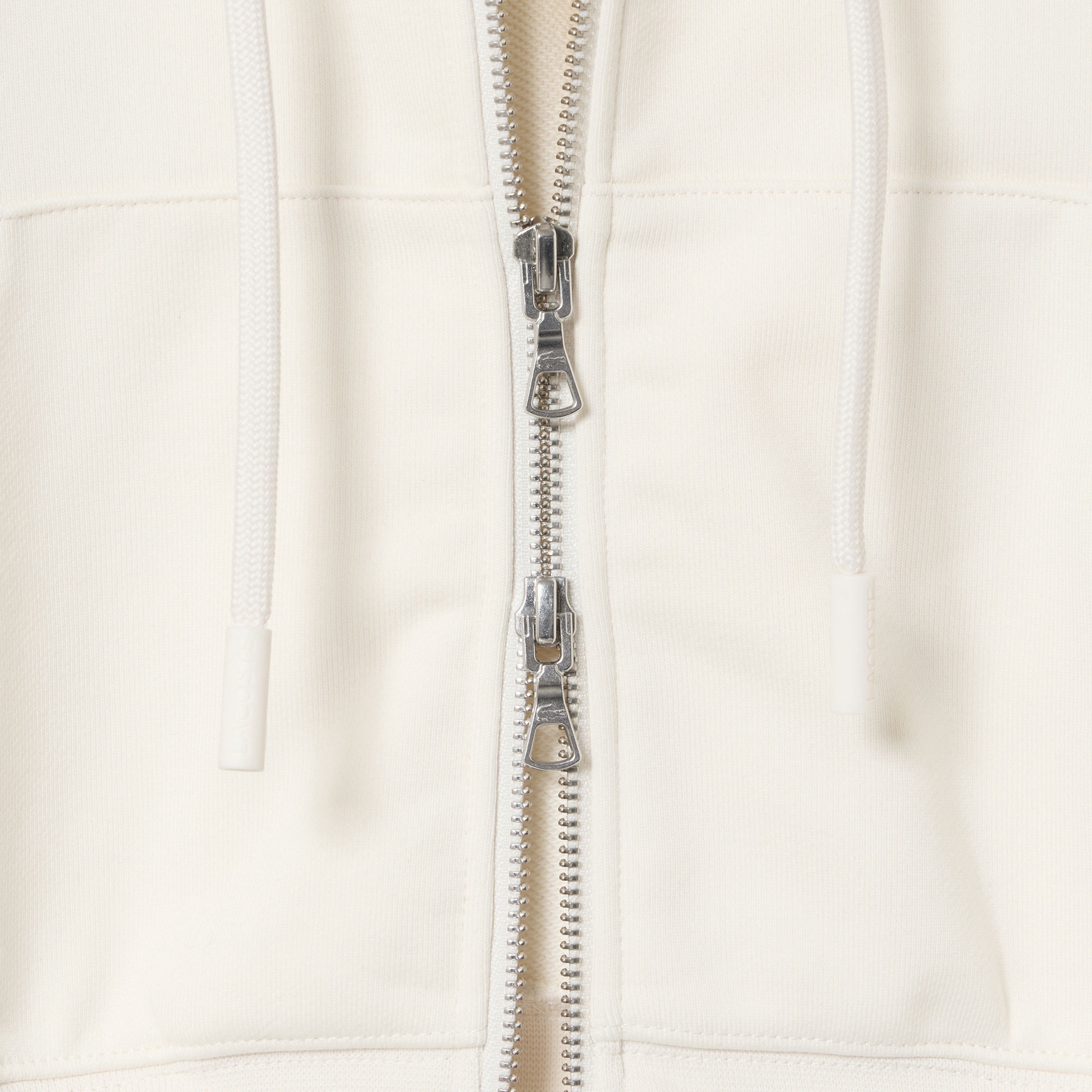 裏パイルクロップドジップフーディー