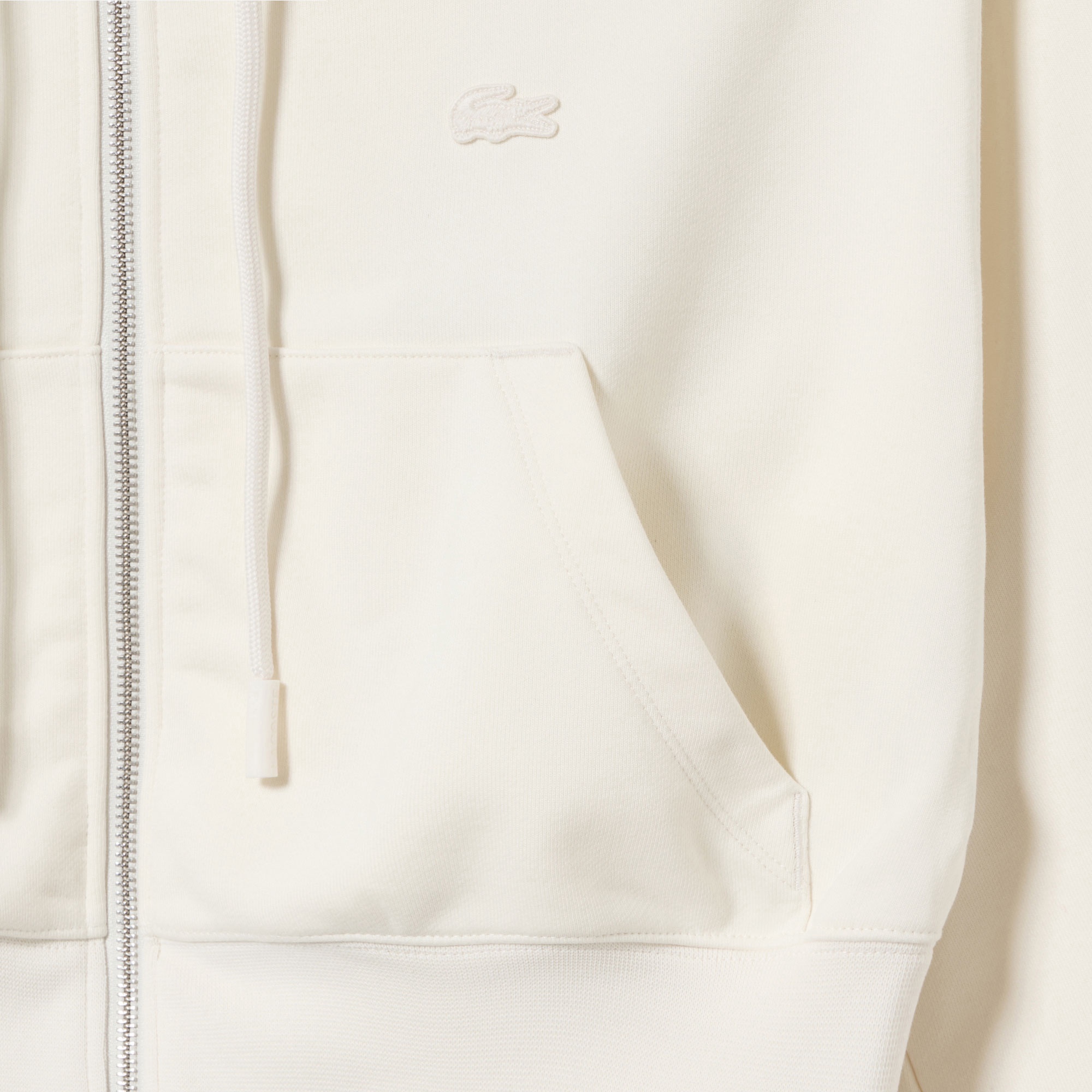 裏パイルクロップドジップフーディー