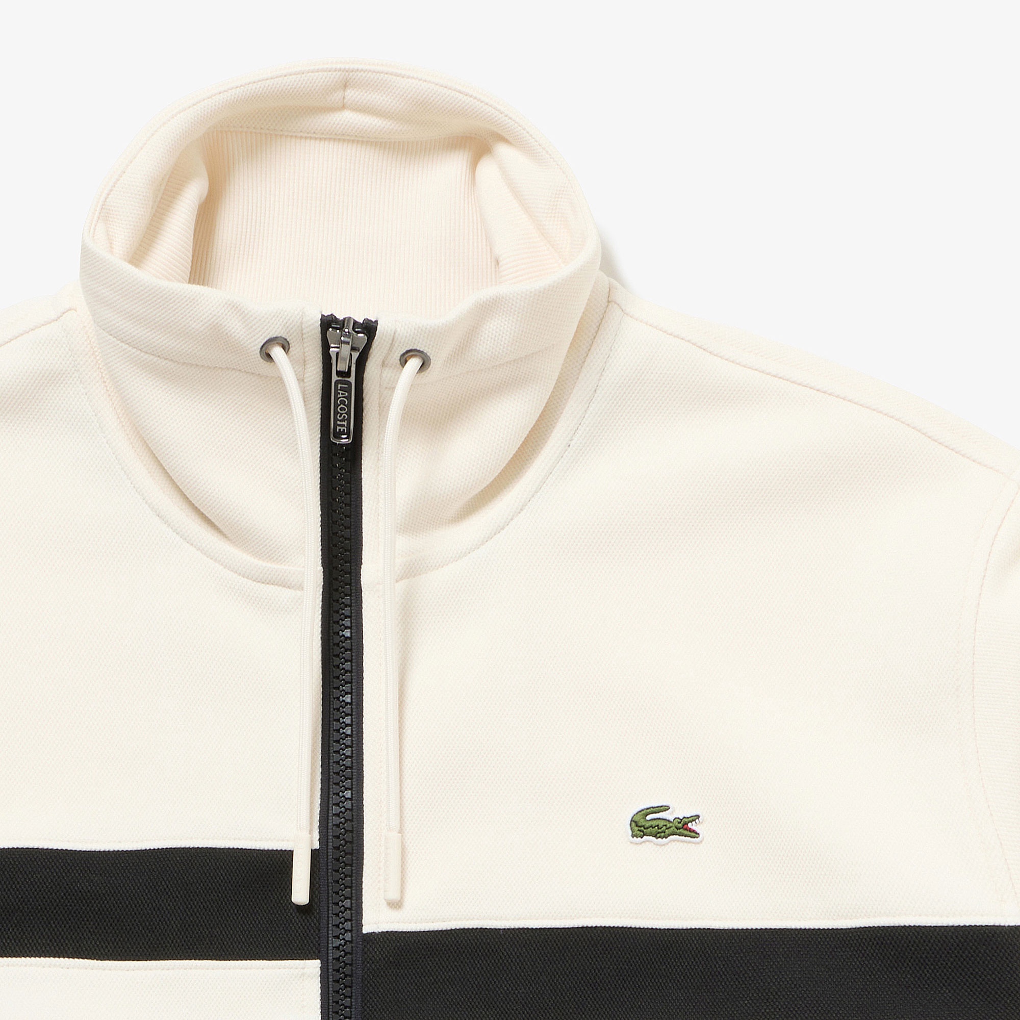 アシンメトリーボーダーハイネックジャケット