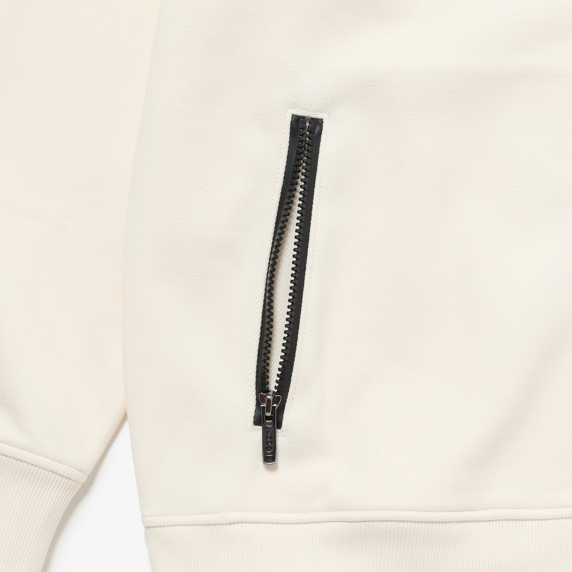 アシンメトリーボーダーハイネックジャケット