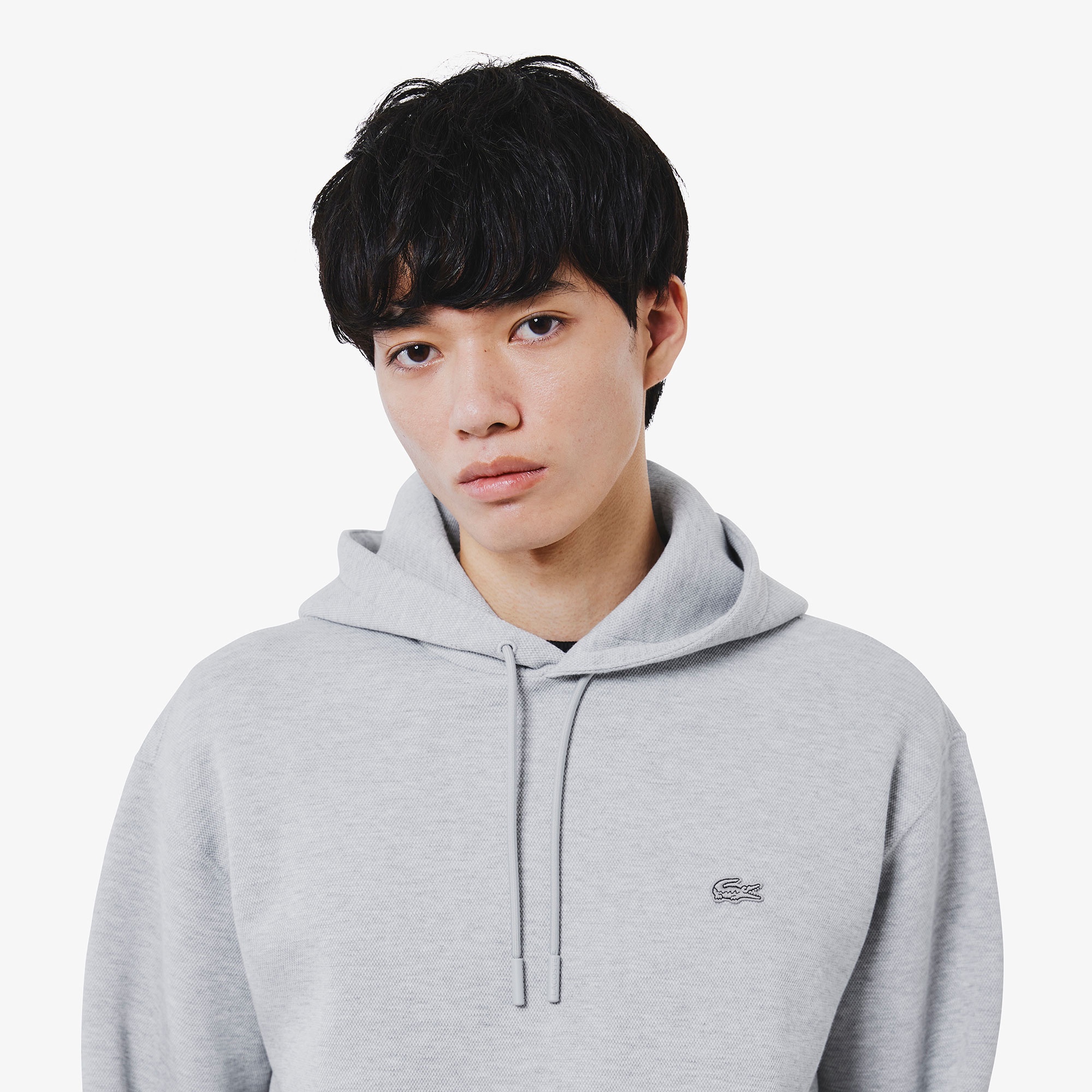 鹿の子ニットワントーンフーディー