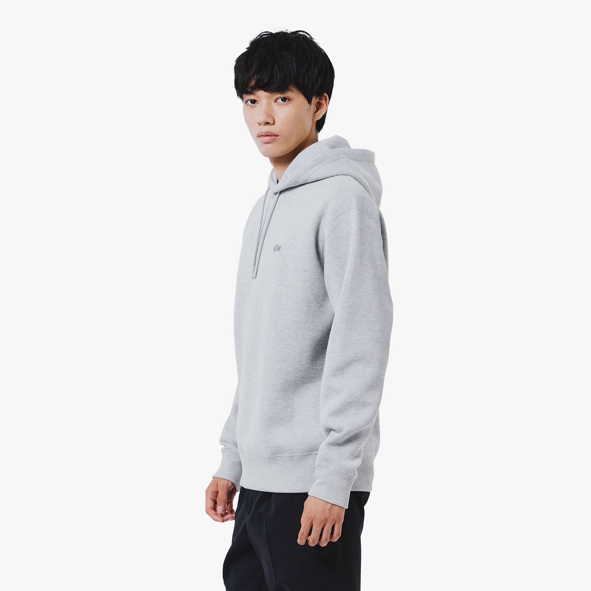 鹿の子ニットワントーンフーディー