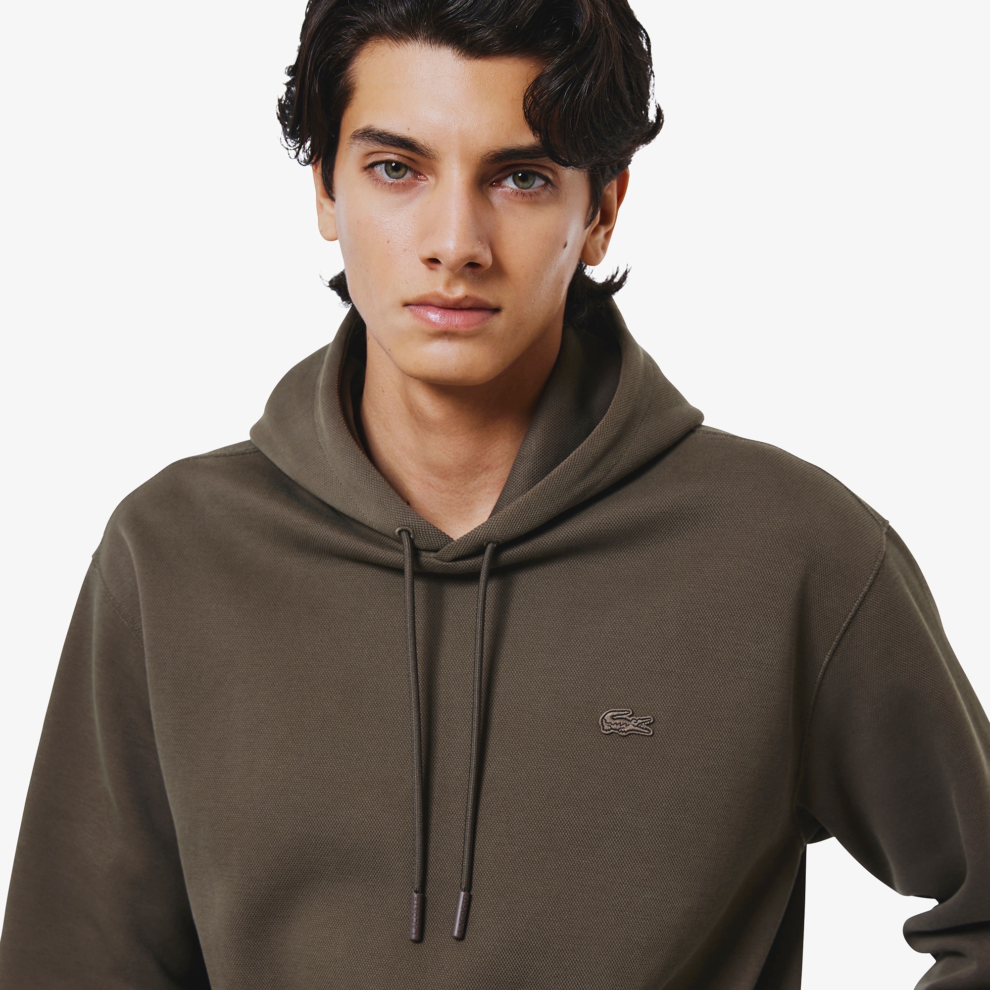 鹿の子ニットワントーンフーディー