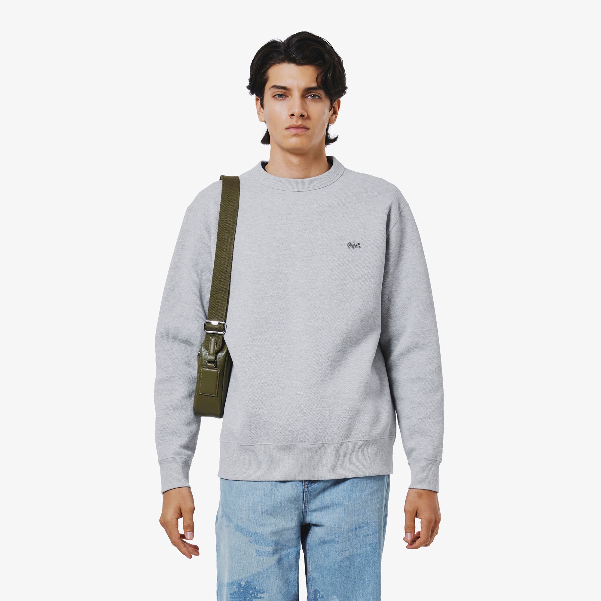 鹿の子ニットワントーンクルーネック