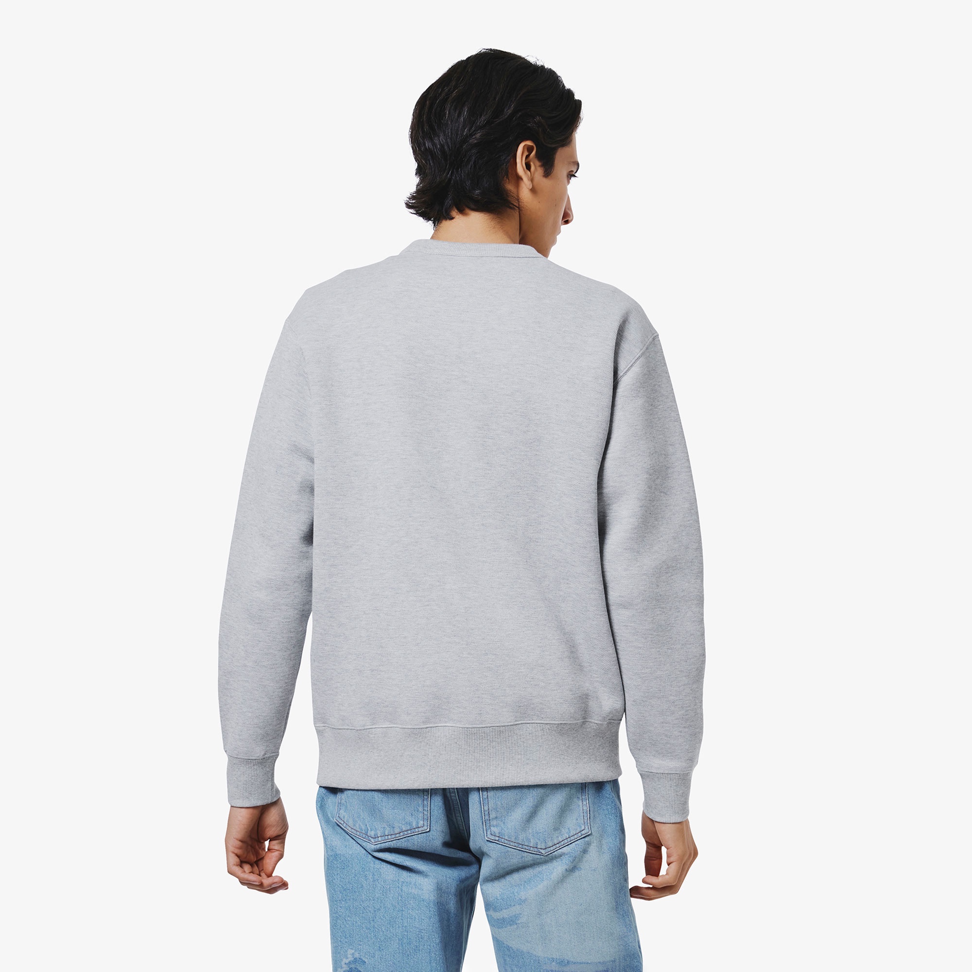 鹿の子ニットワントーンクルーネック