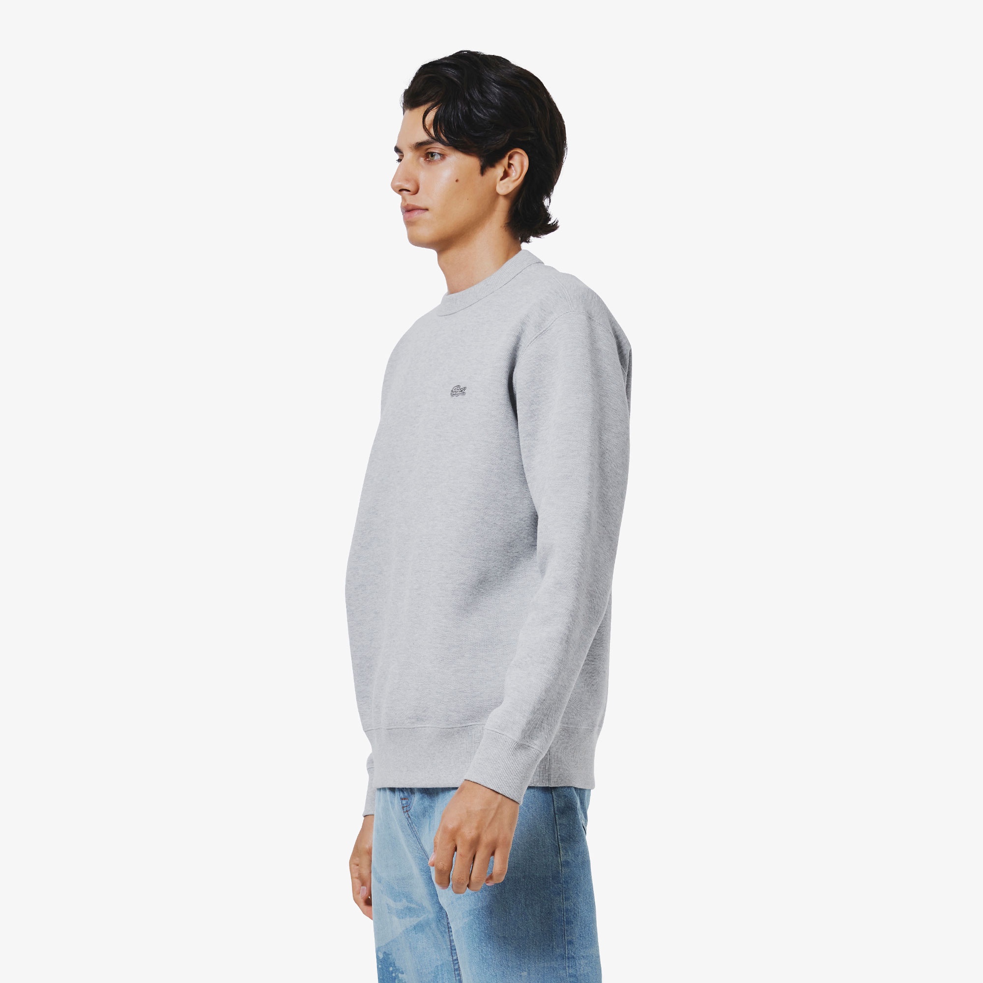 鹿の子ニットワントーンクルーネック