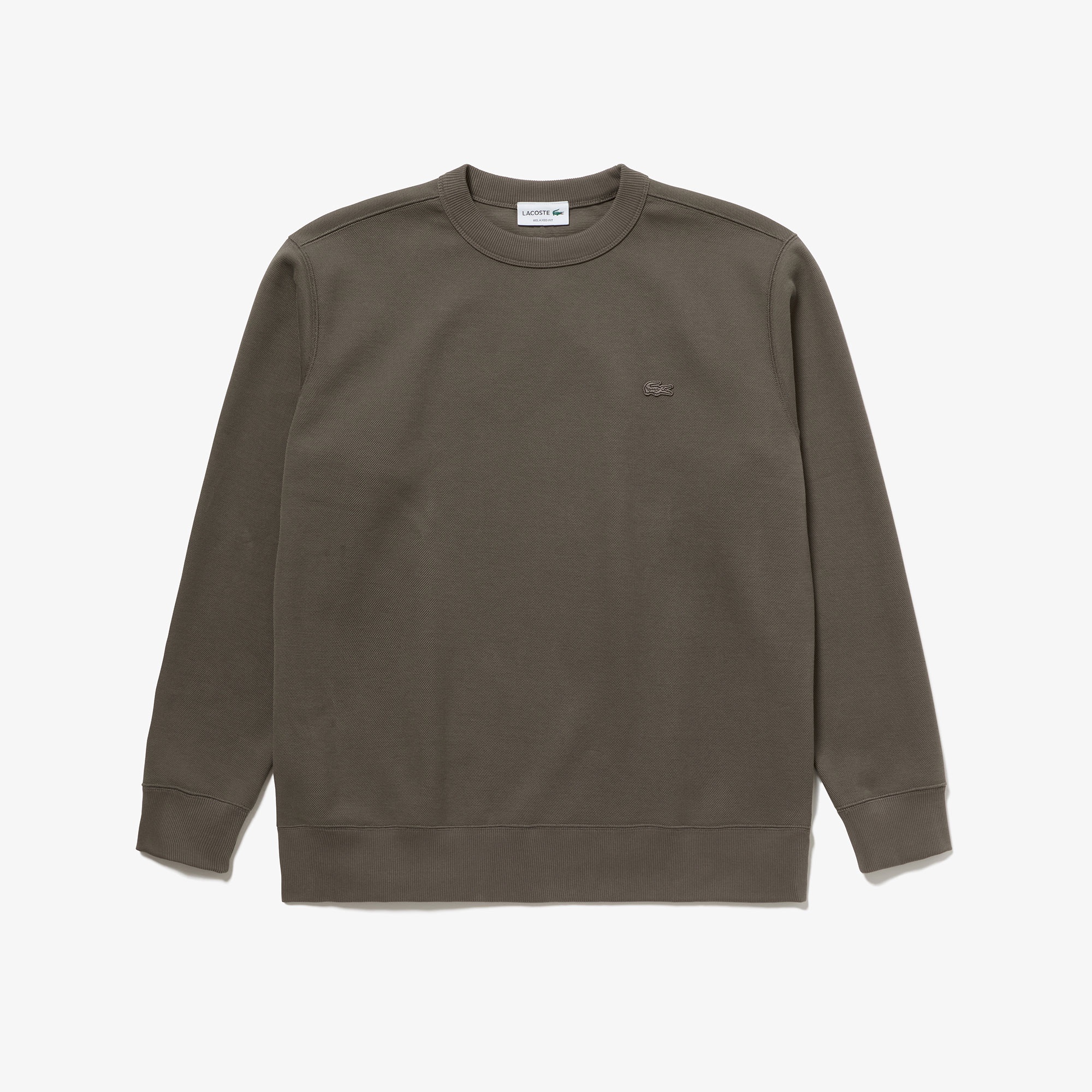 鹿の子ニットワントーンクルーネック