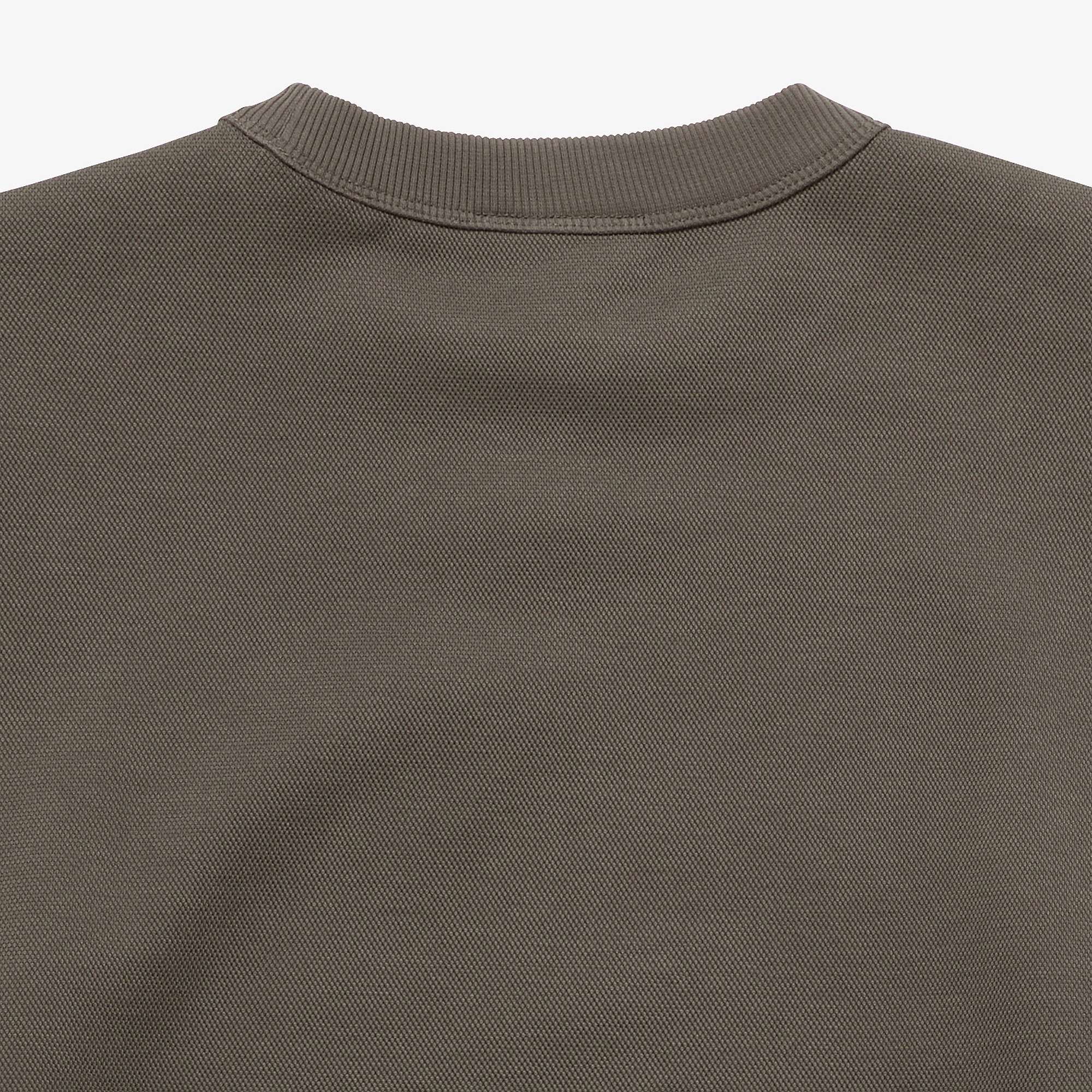 鹿の子ニットワントーンクルーネック