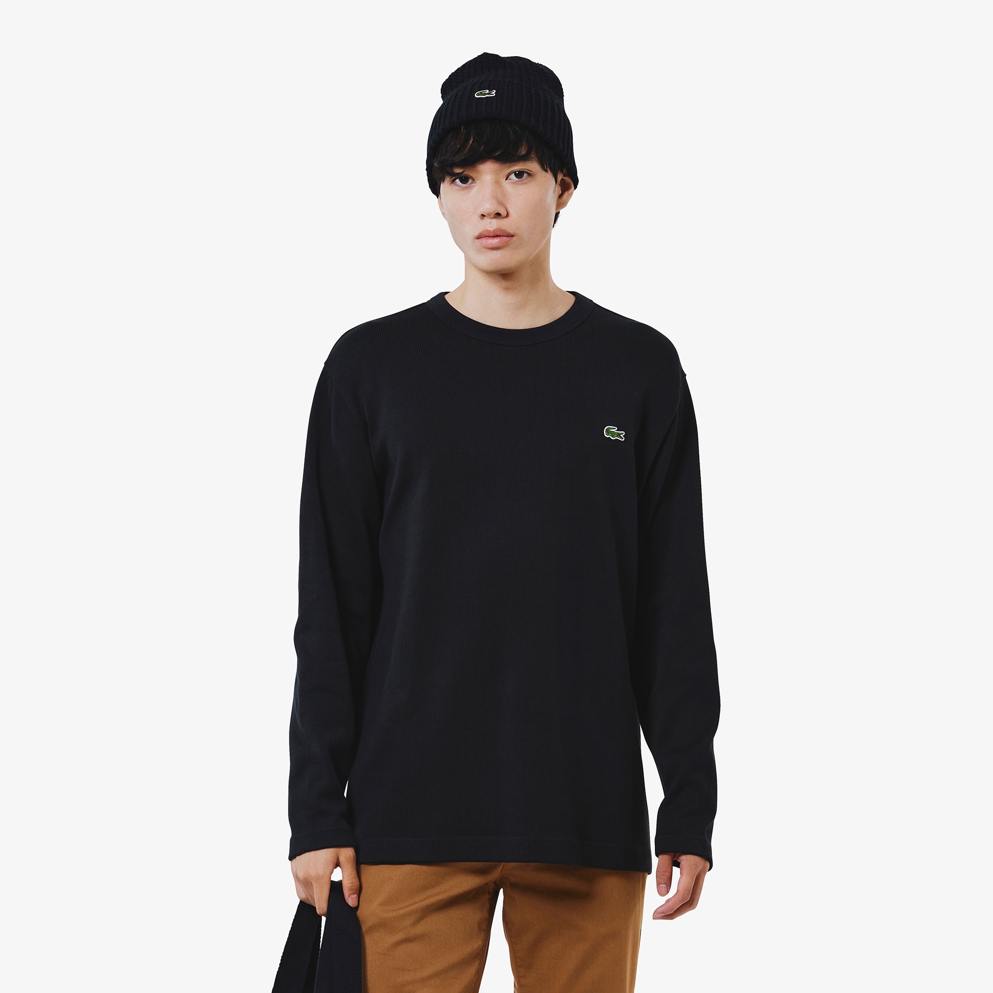 LACOSTE ブラック Tシャツ L ラコステ LACOSTE Tシャツ （ブラック） -ファッション通販