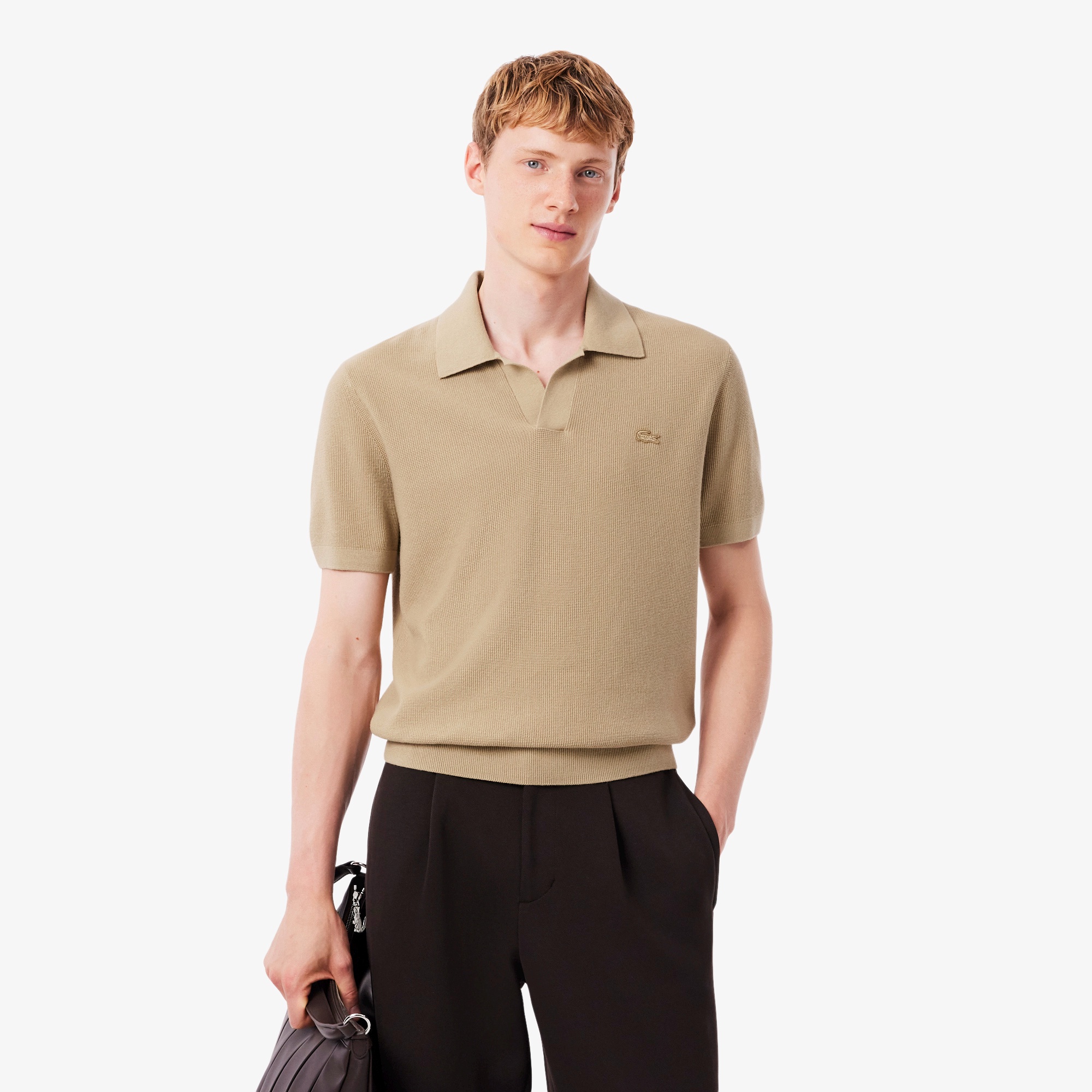 オープンカラーワッフルニット AH5186 - ラコステ（LACOSTE