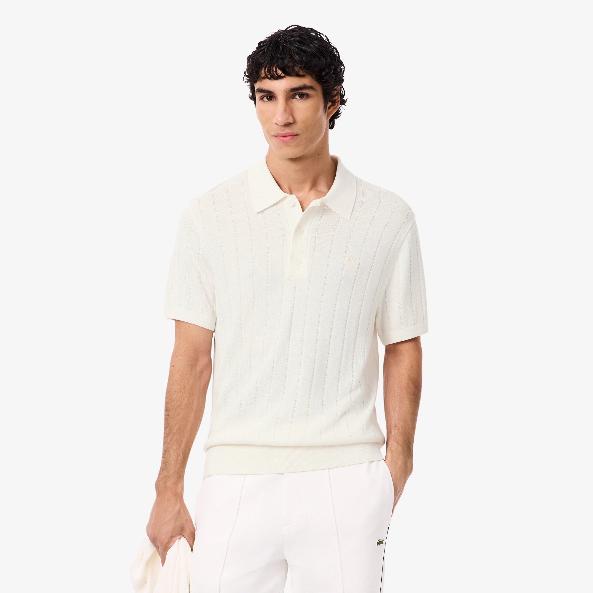 LACOSTE - ラコステ　Ｖネックカラーデザインセーター♡ ラコステ Vネックカラーデザインセーター サマーニット