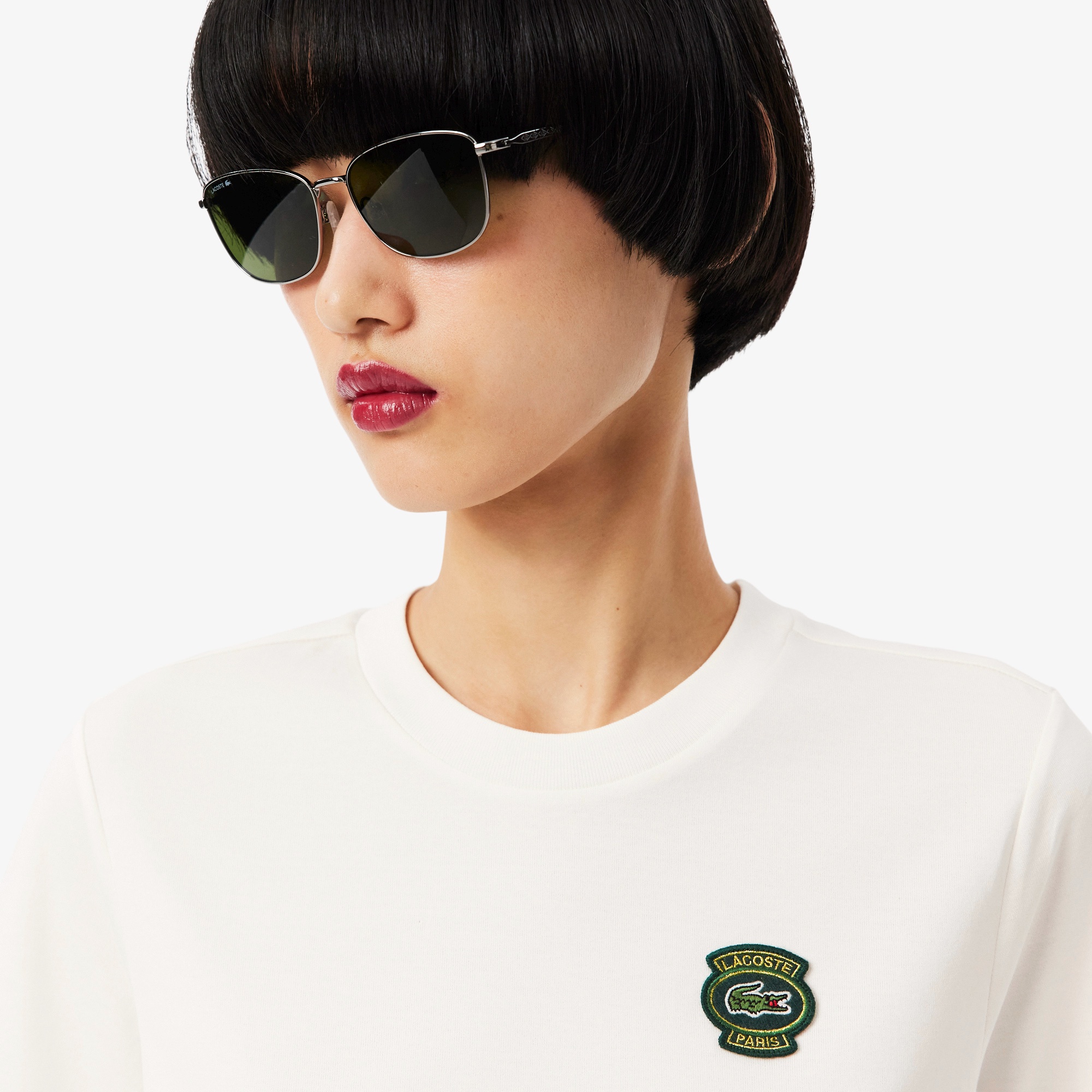 ラコステパリエンブレムワッペンレディースTシャツ