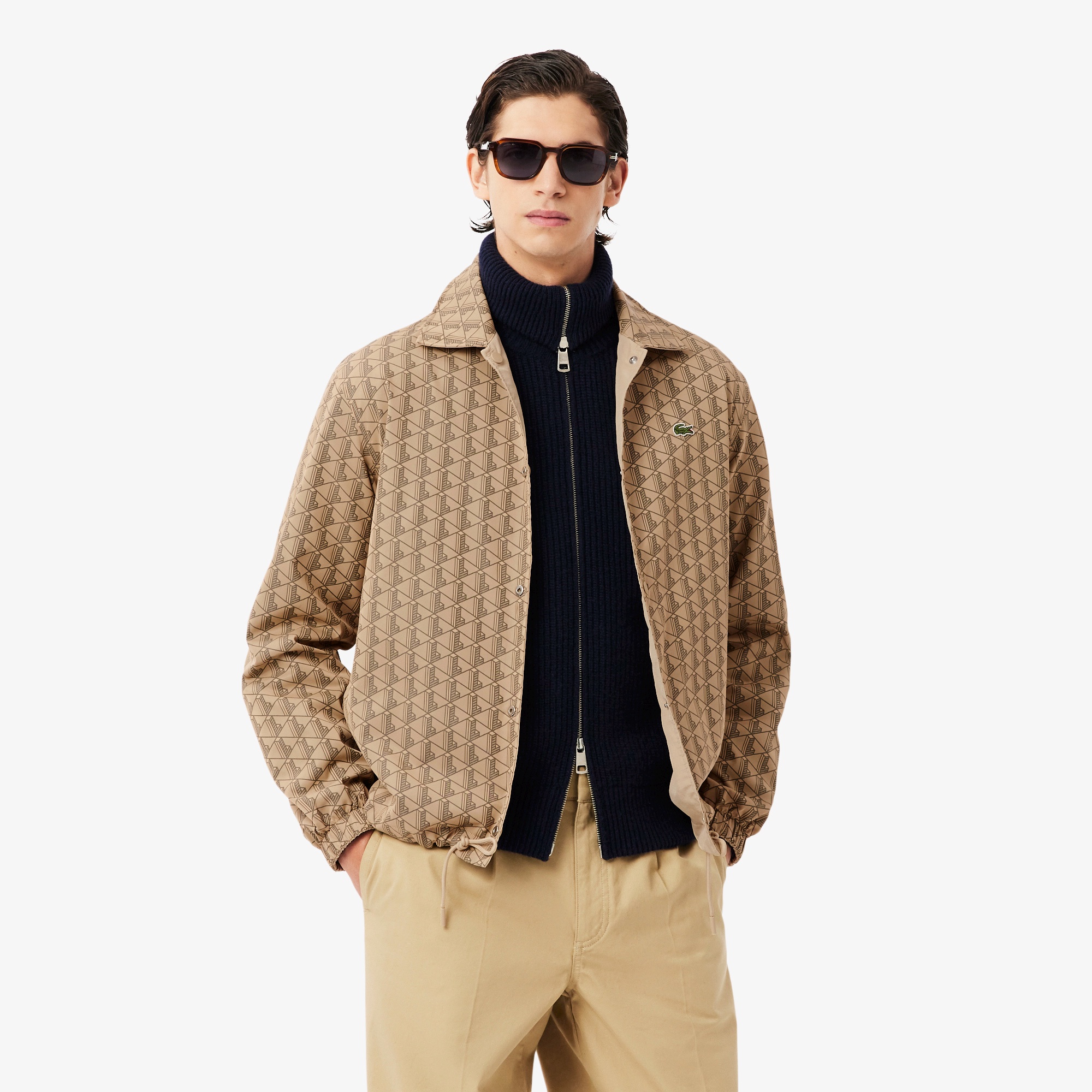 ラコステ ジャケット ナイロンジャケット ベージュ　インナーチェック LACOSTE（ラコステ）の「LACOSTE for BEAMS / 別注 トラック