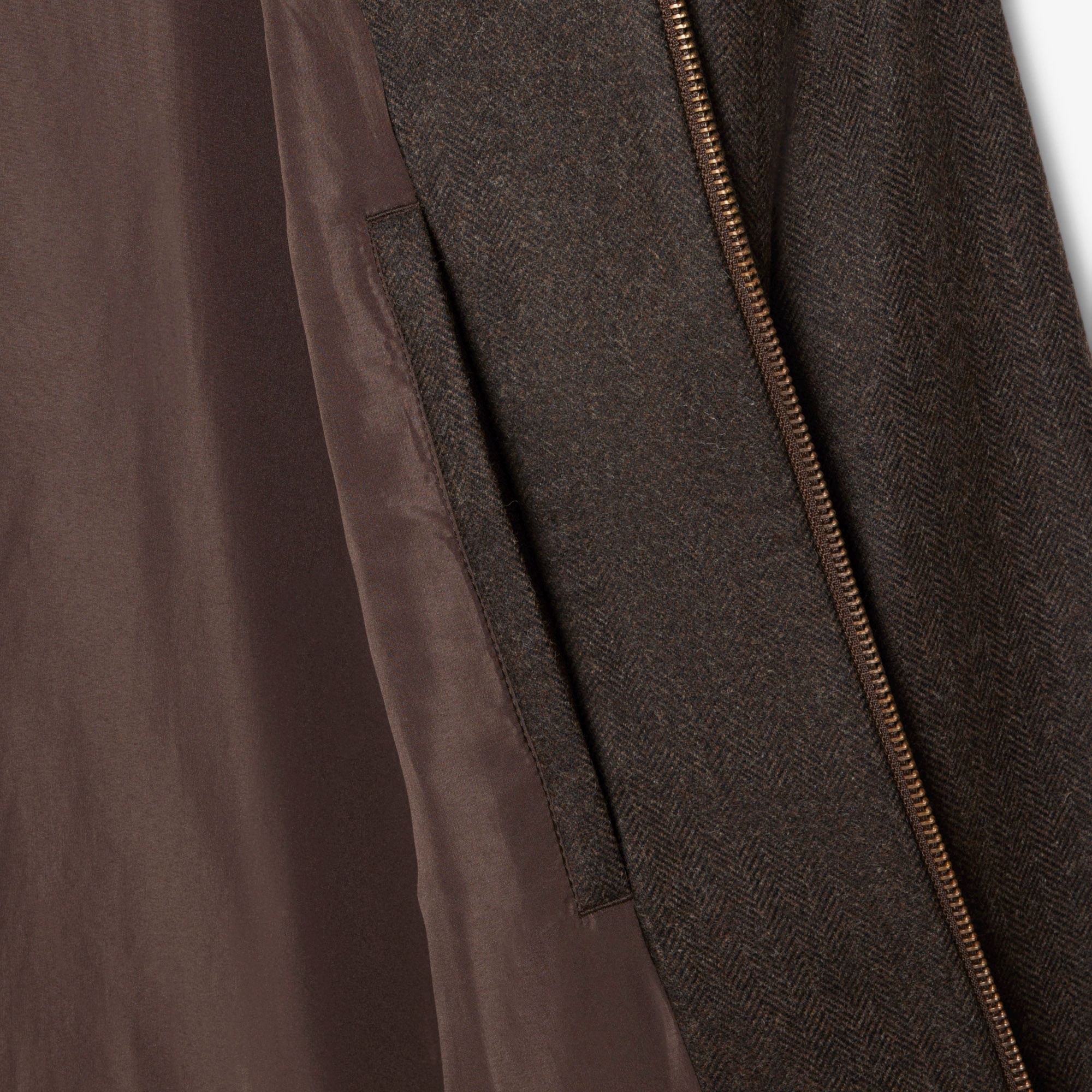 ウールツイードハリントンジャケット