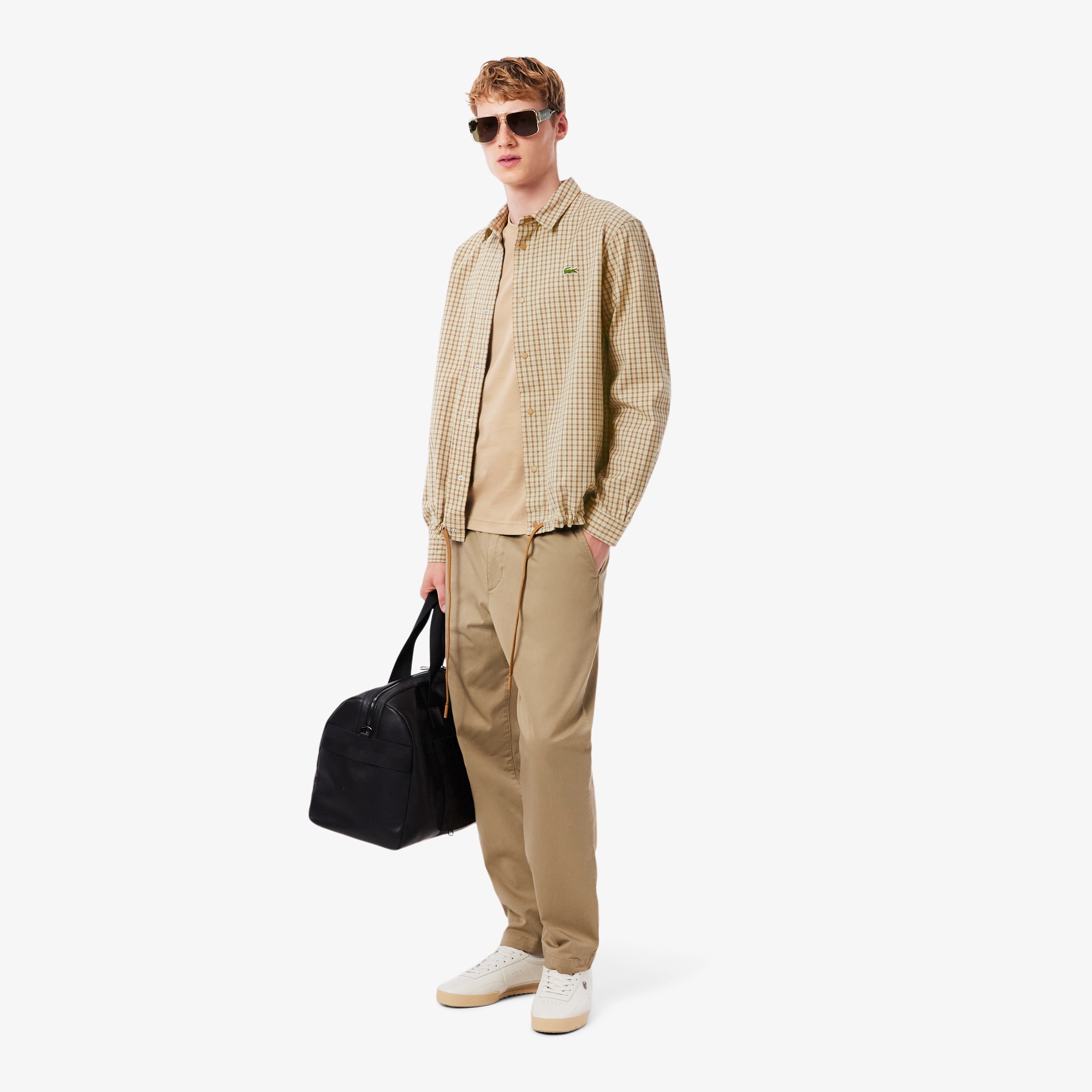 オーバーサイズフィットチェックフランネルシャツ