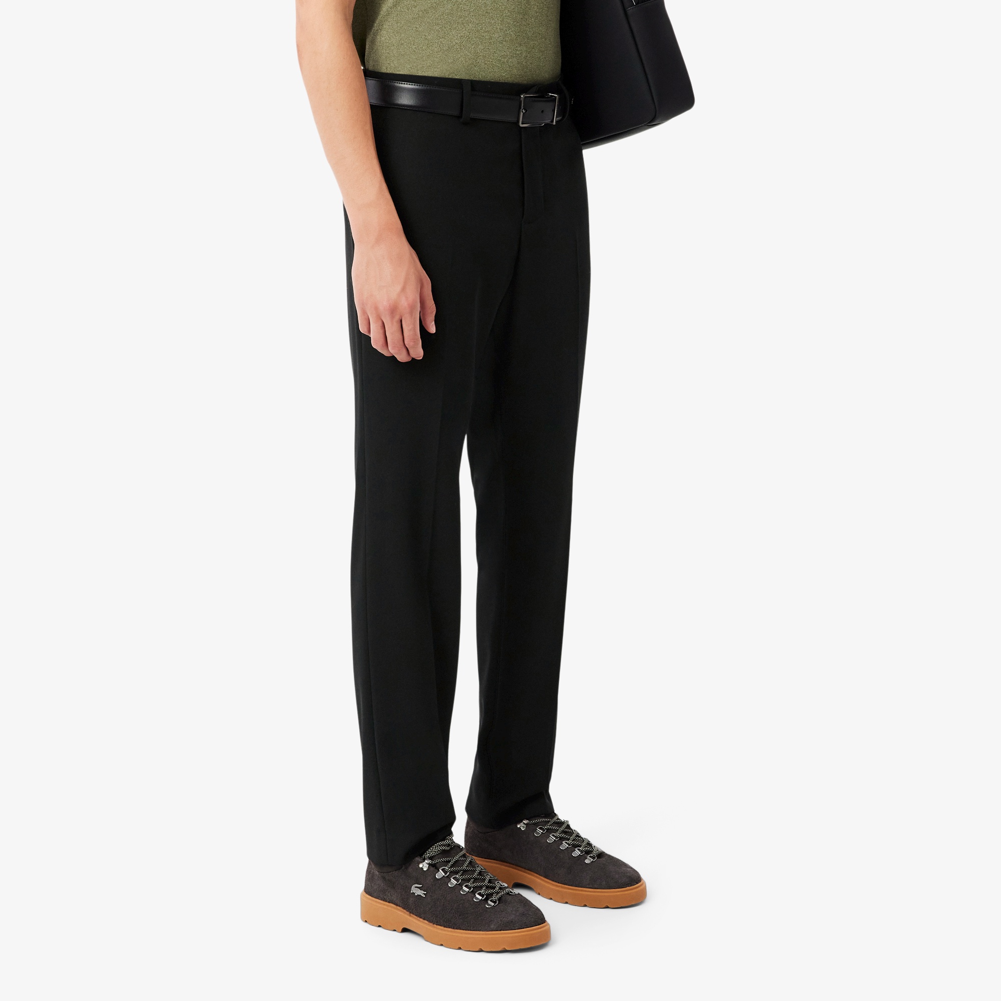 ウールブレンドセンタープレスチノパンツ