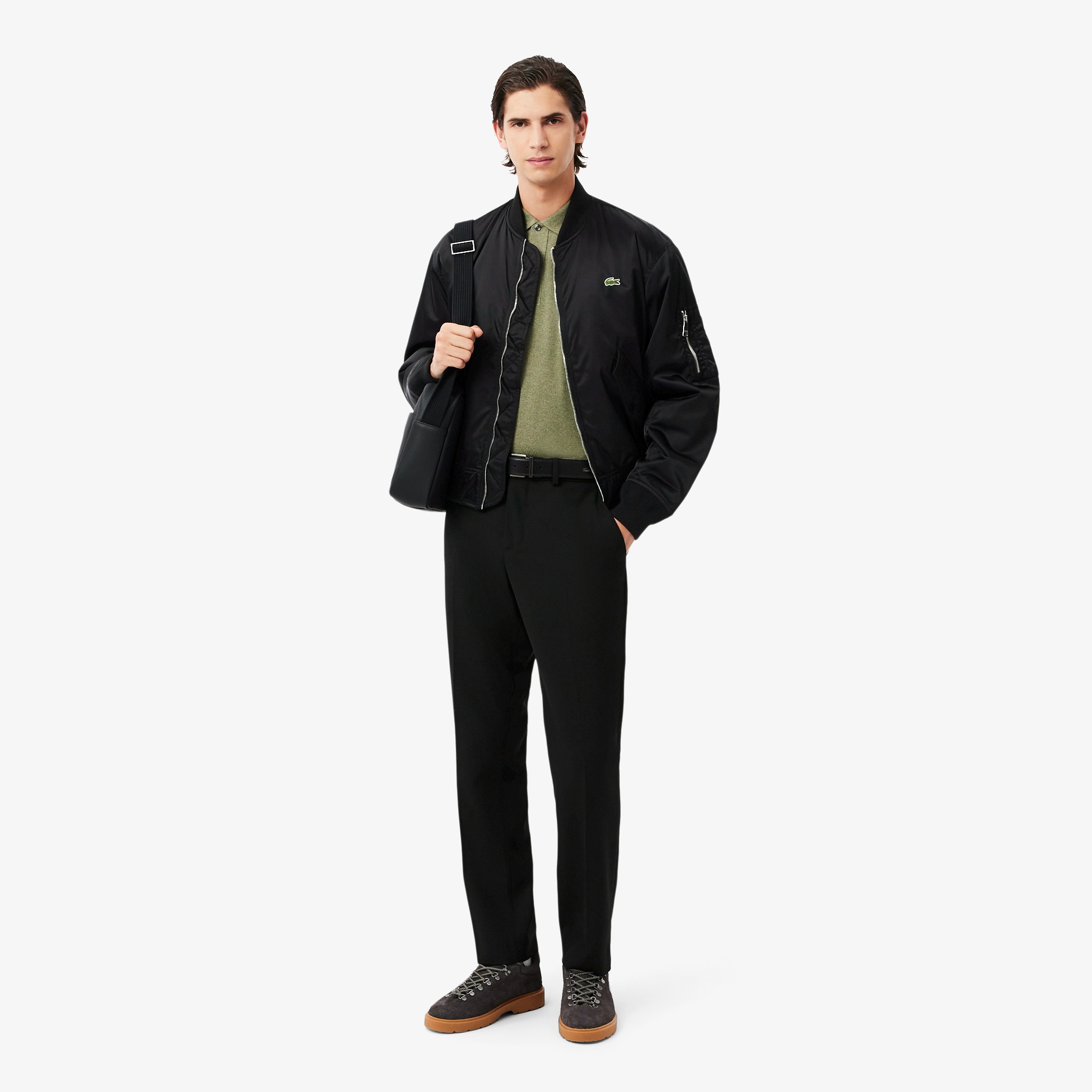 ウールブレンドセンタープレスチノパンツ