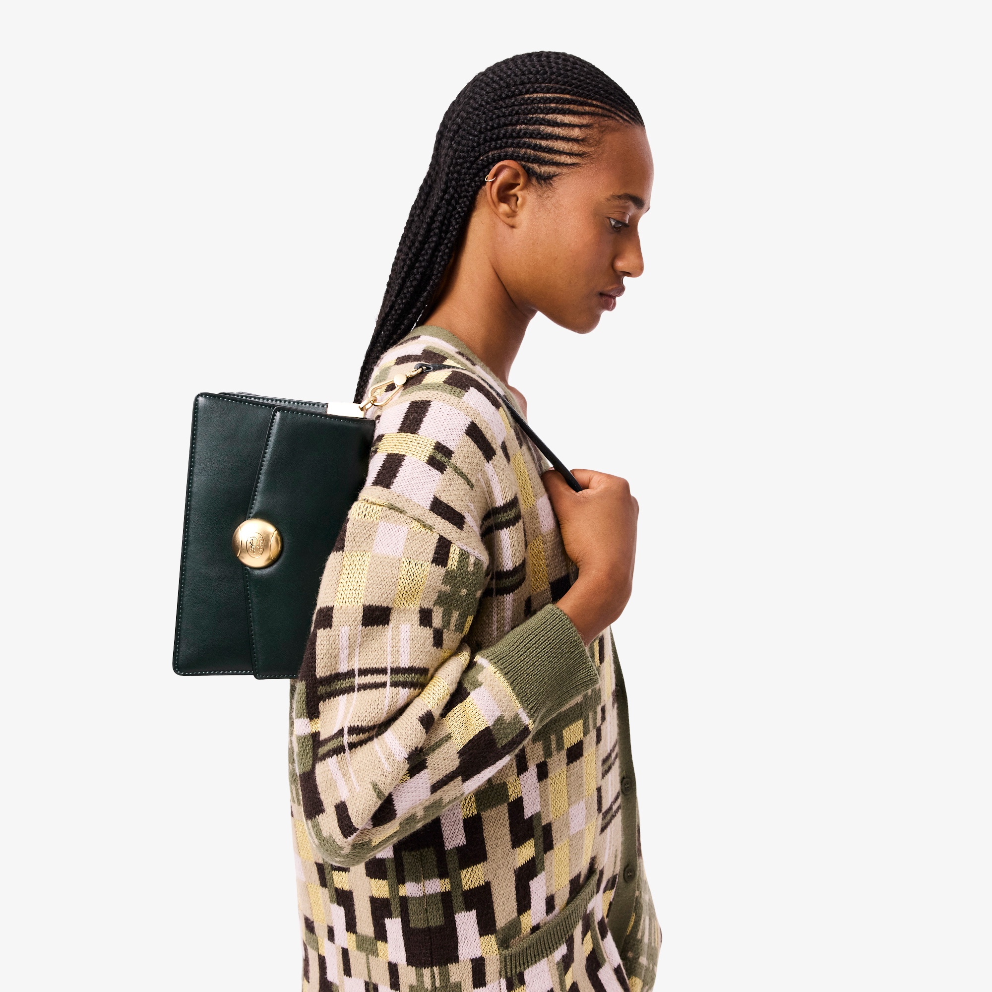 テニスブリス レザーミディアムショルダーバッグ